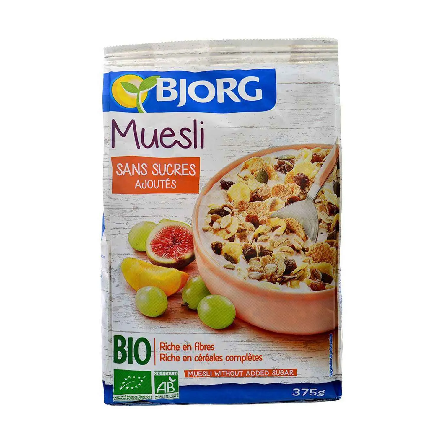 Muesli bio sans sucres ajoutés 375g - BJORG
