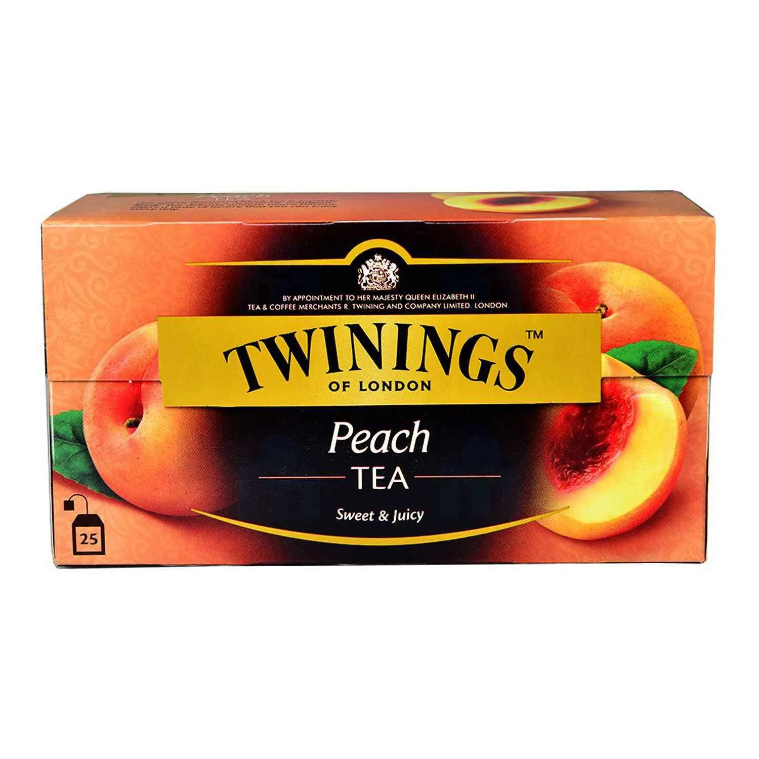 Thé noir pêche x25 sachets 50g - TWININGS