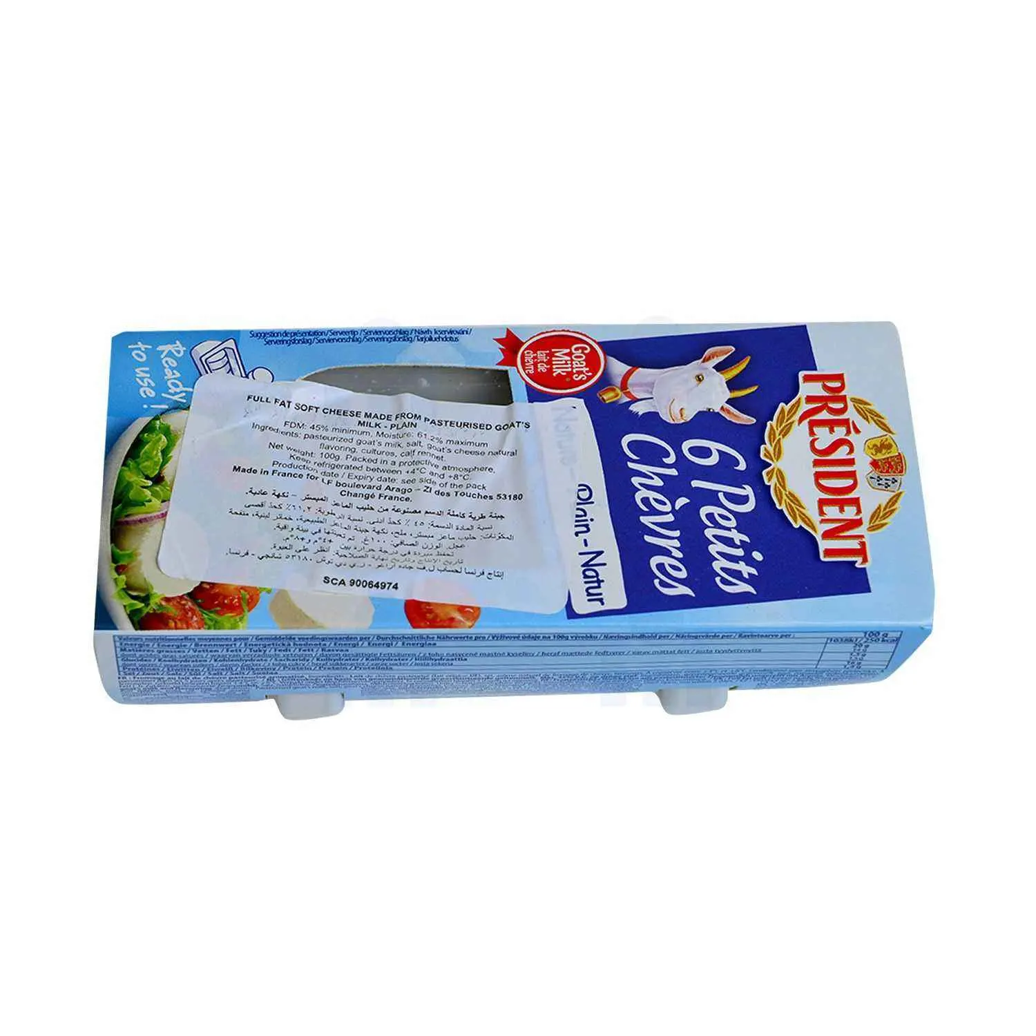 Fromage 6 petits chèvres nature 100g - PRÉSIDENT