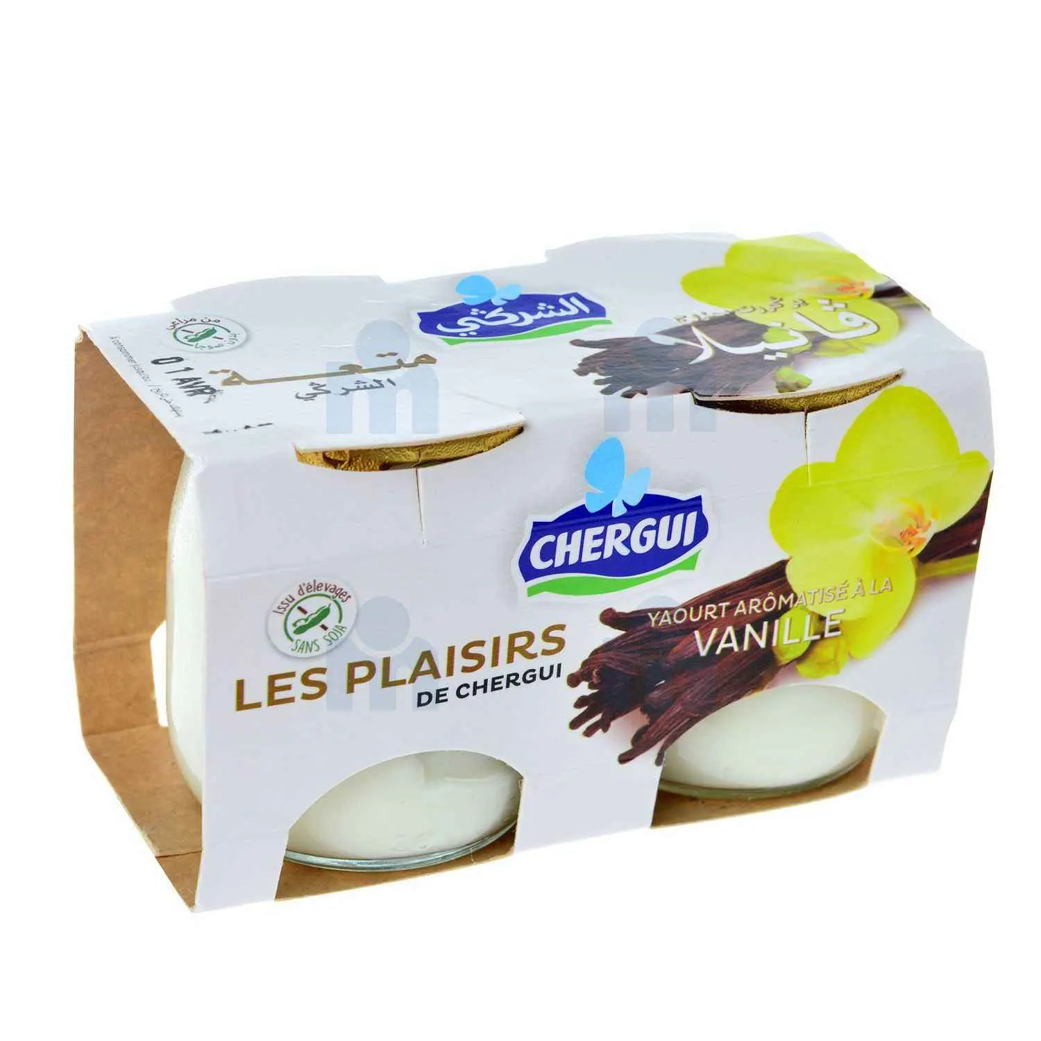 Yaourt brassé arômatisé à la vanille Les Plaisirs de Chergui 2x125g - CHERGUI