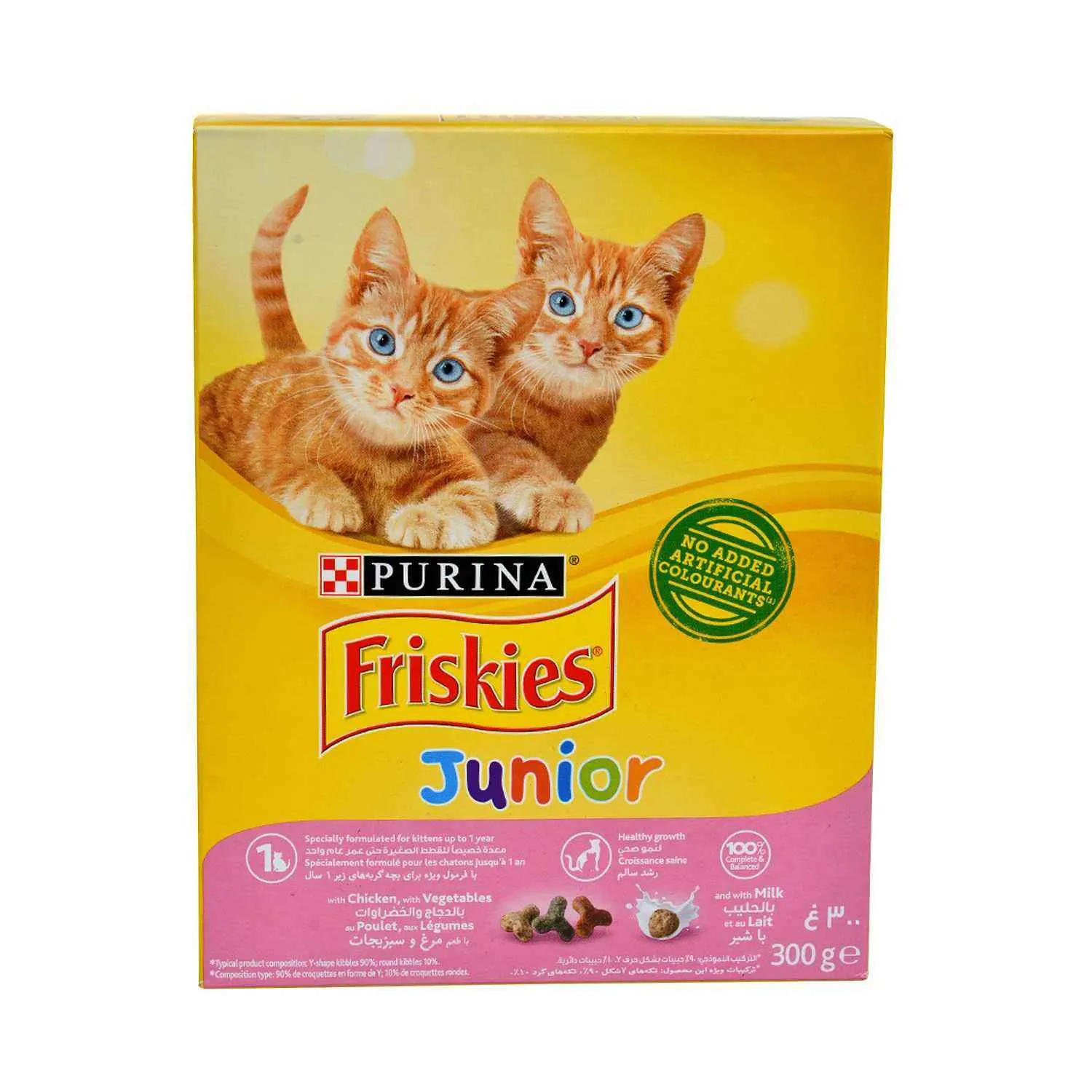 Croquettes au poulet, aux légumes et au lait pour chat junior 300g - FRISKIES