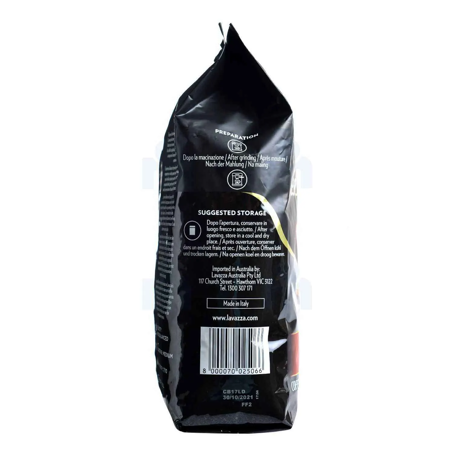 Café espresso torréfié en grains Barista 1Kg - LAVAZZA - vue 2