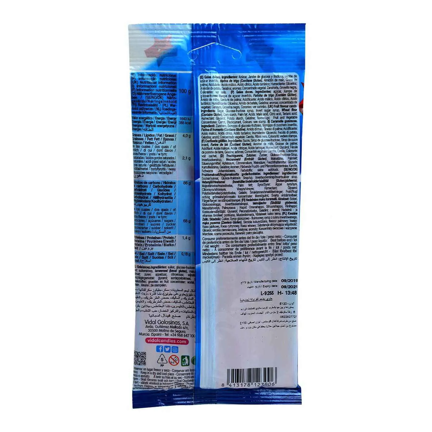 Gomme saveur fraise Dulci Pica 100g - VIDAL - vue 2