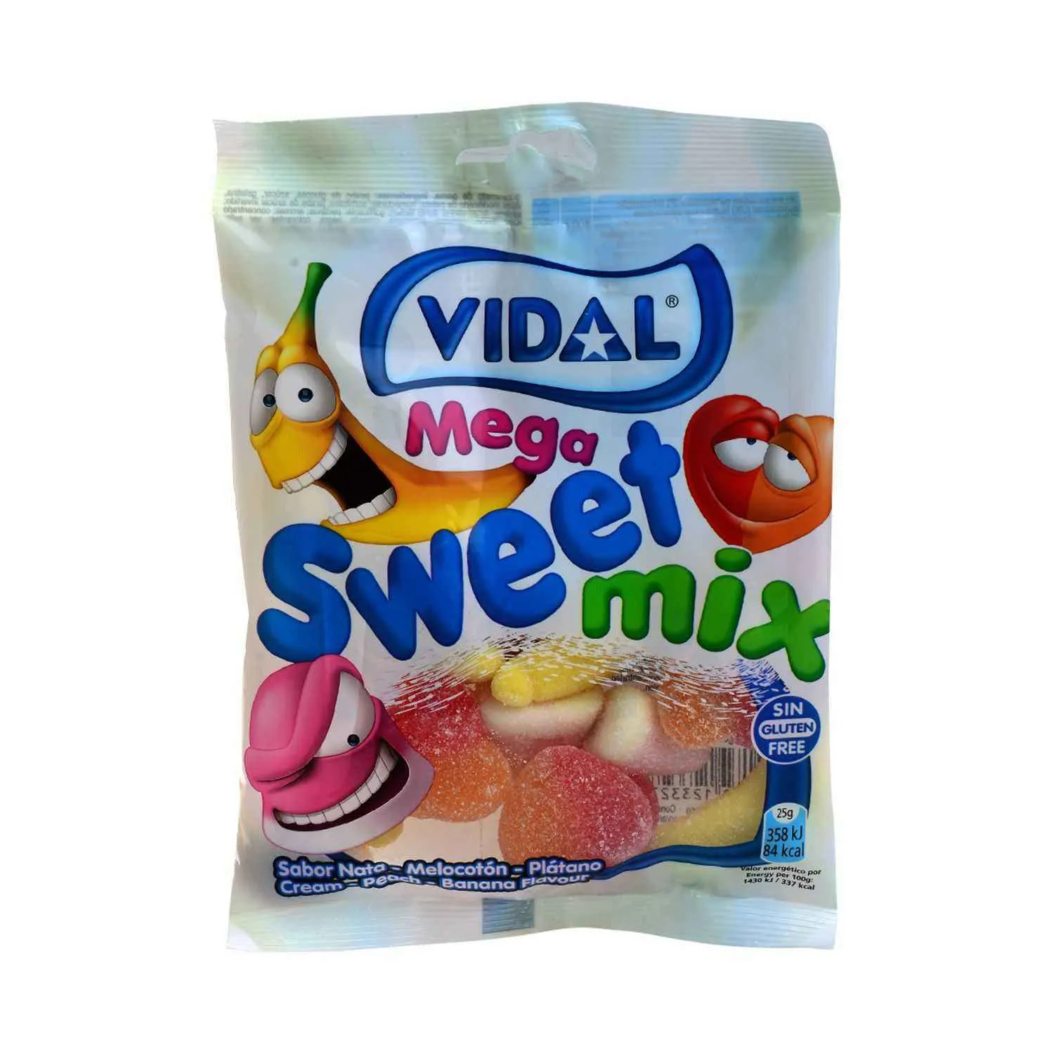 Gommes mega sweet mix 100g - VIDAL