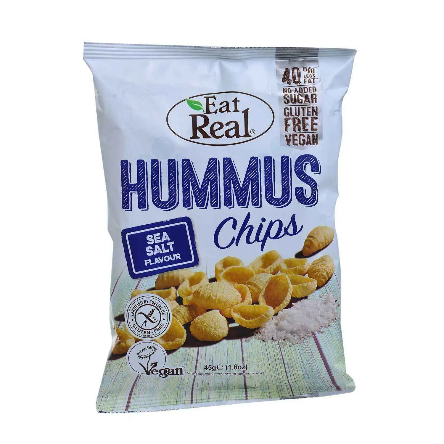 Chips de hummus saveur sel de mer 40g - EAT REAL