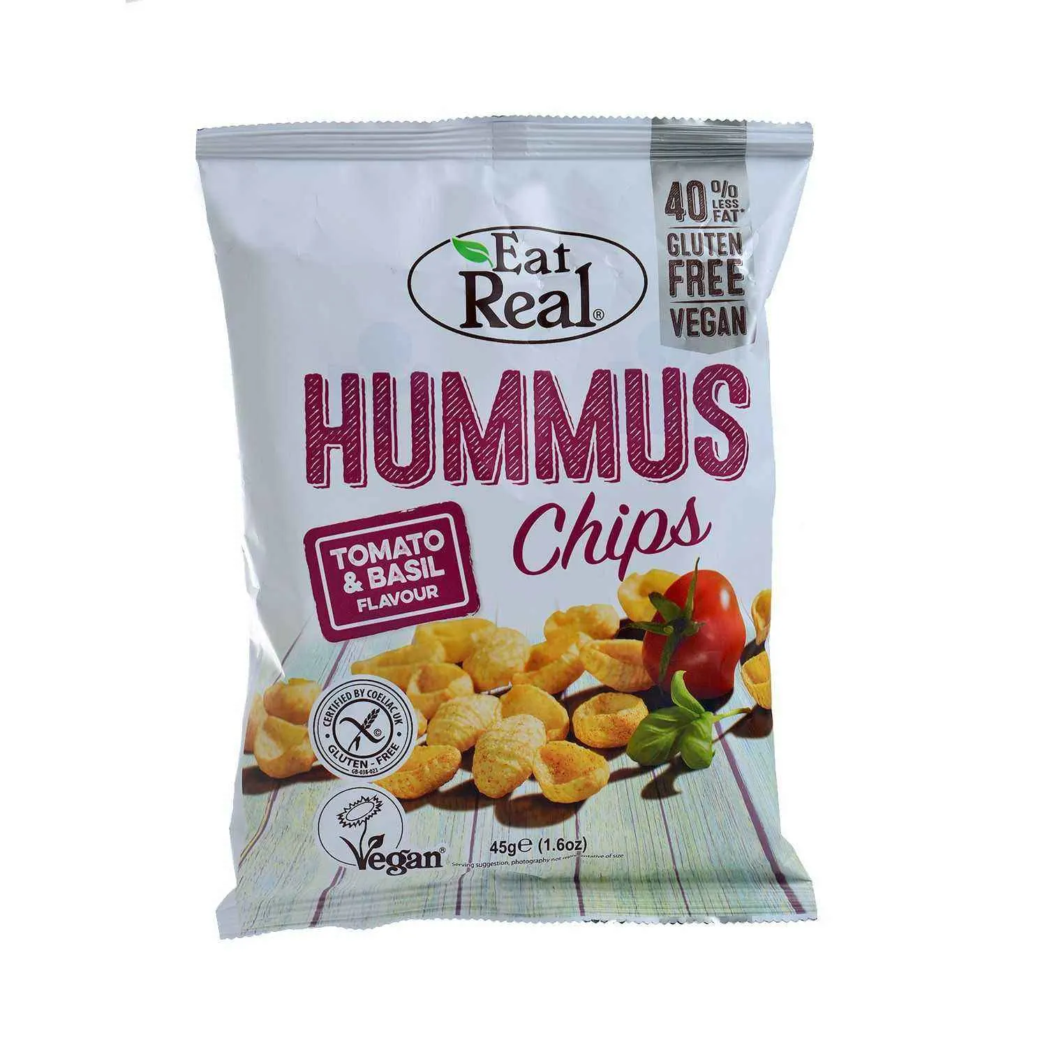 Chips de hummus saveur tomate basilic 40g - EAT REAL