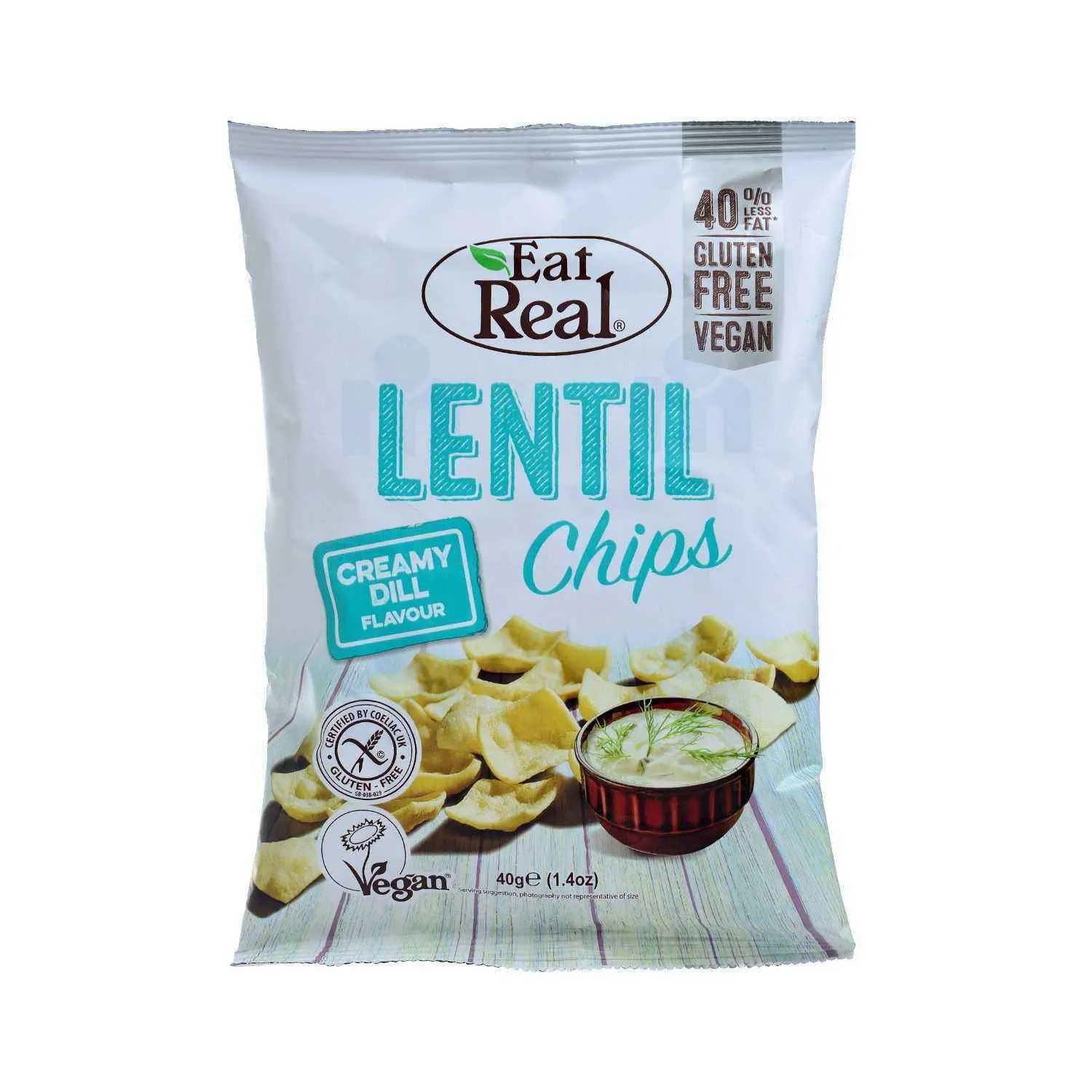 Chips de lentilles saveur crémeuse à l'aneth 40g - EAT REAL