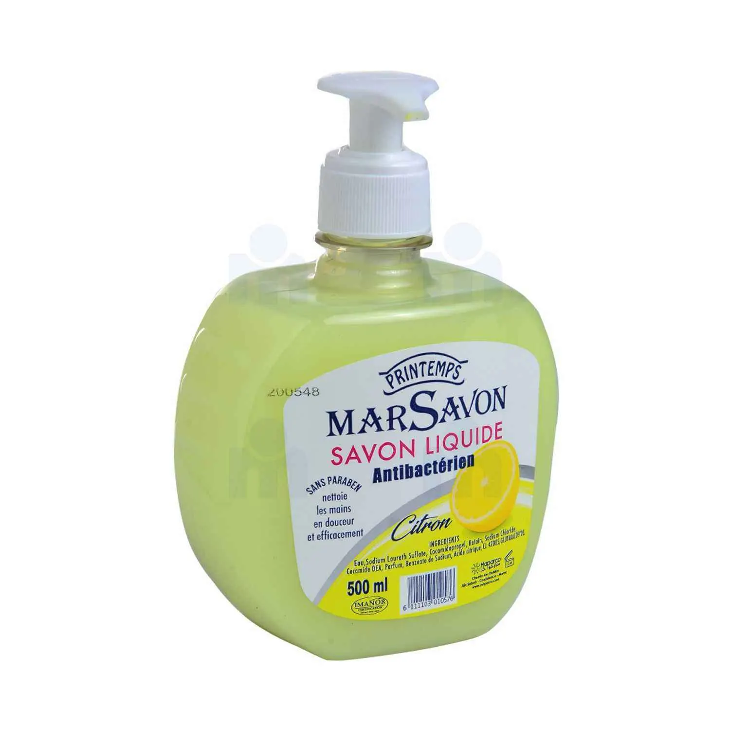 Savon liquide antibactérien parfumé au citron 500ml - PRINTEMPS