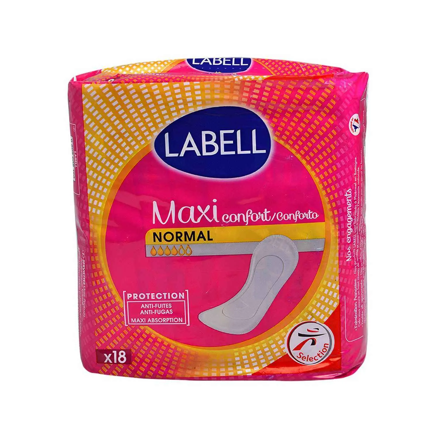 Intermarché - Serviettes hygiéniques maxi confort normal x18 - LABELL - vue 4