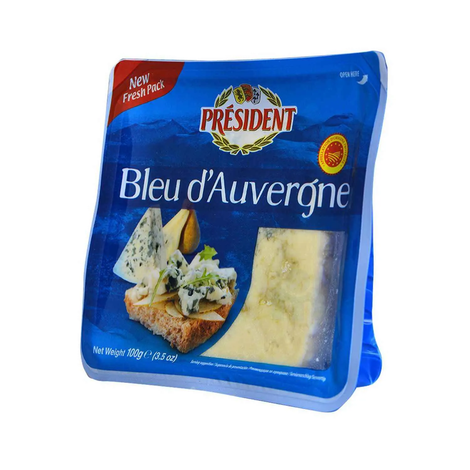 Fromage bleu d'auvergne 100g - PRESIDENT