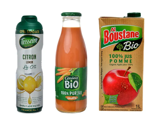 Jus, boissons allégées Bio & Santé