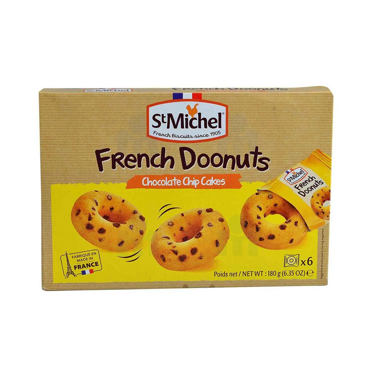 Doonuts aux pépites de chocolat x6 180g - ST MICHEL