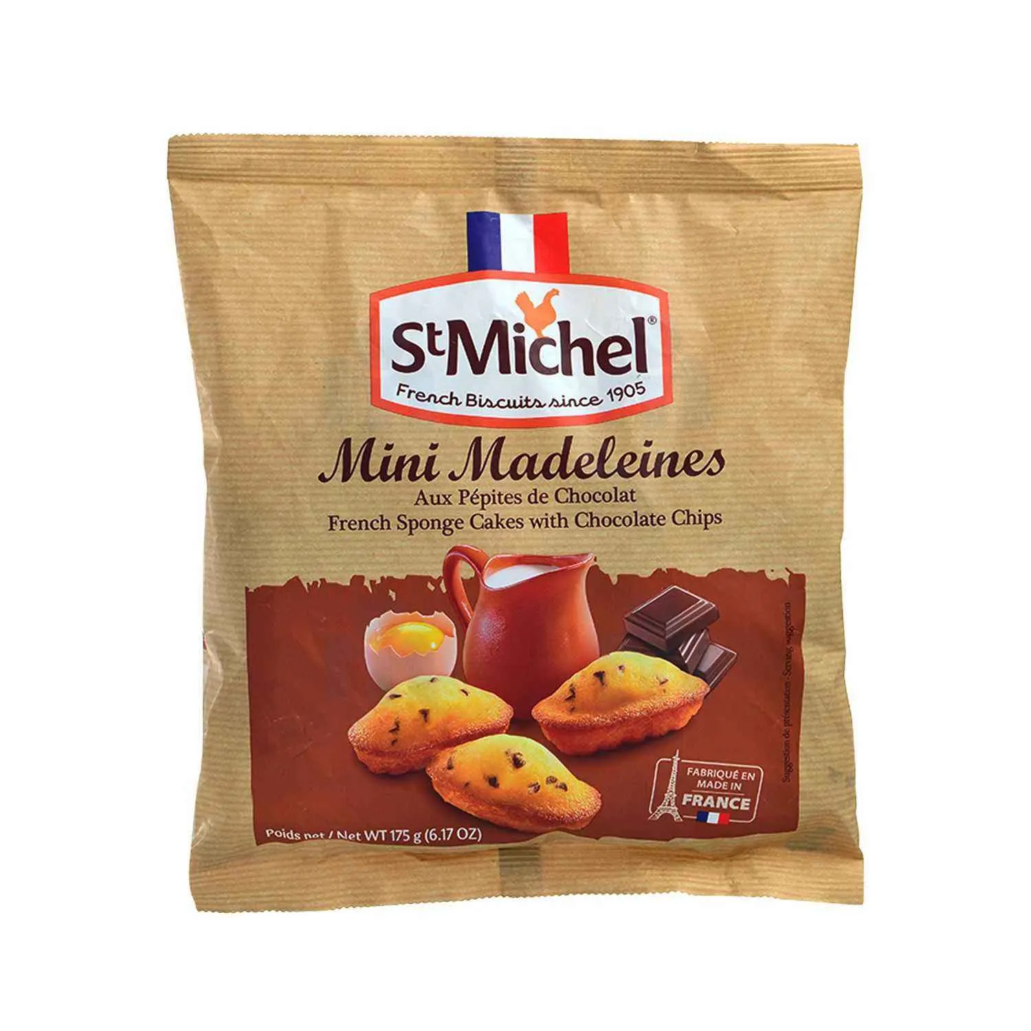 Mini madeleines aux pépites de chocolat 175g - ST MICHEL
