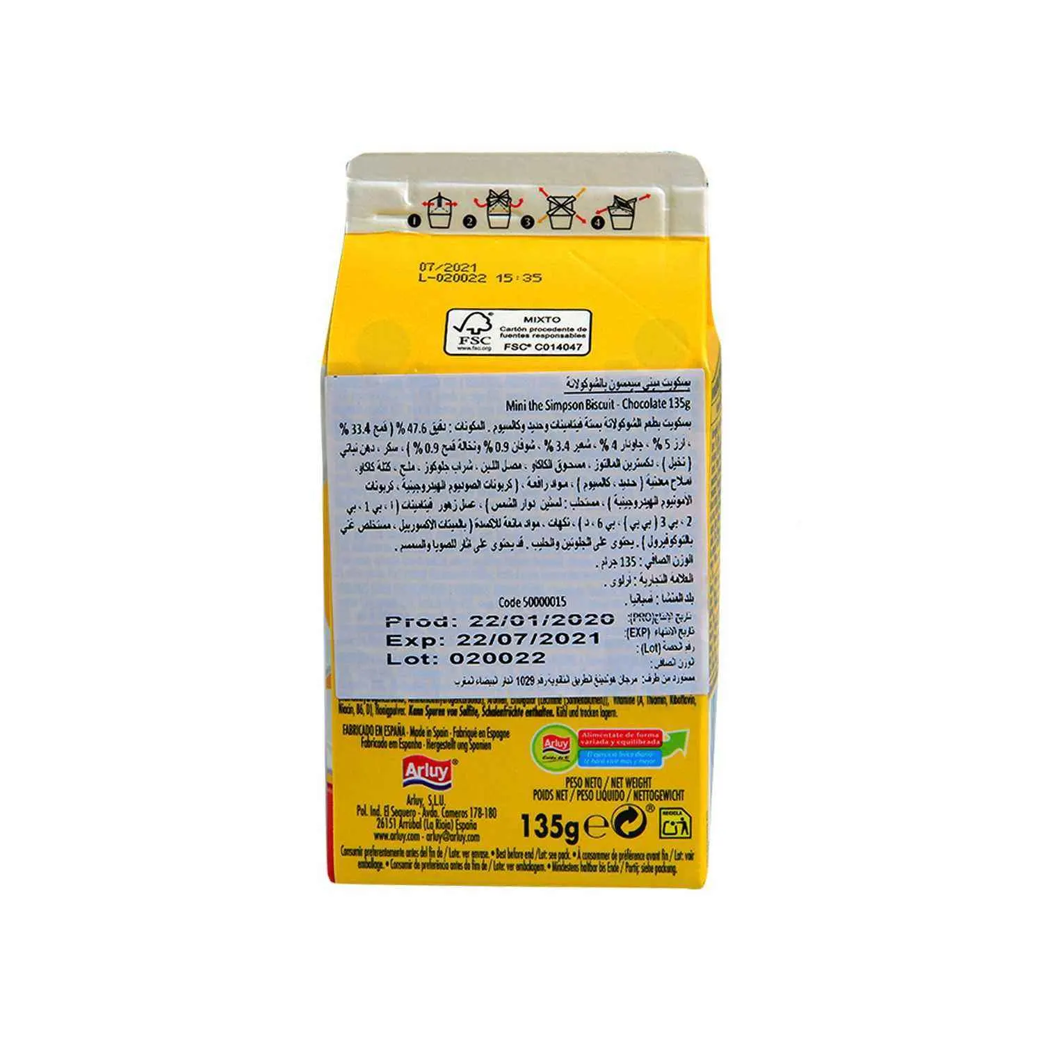 Minis biscuits chocolat The Simpsons 135g - ARLUY - vue 4