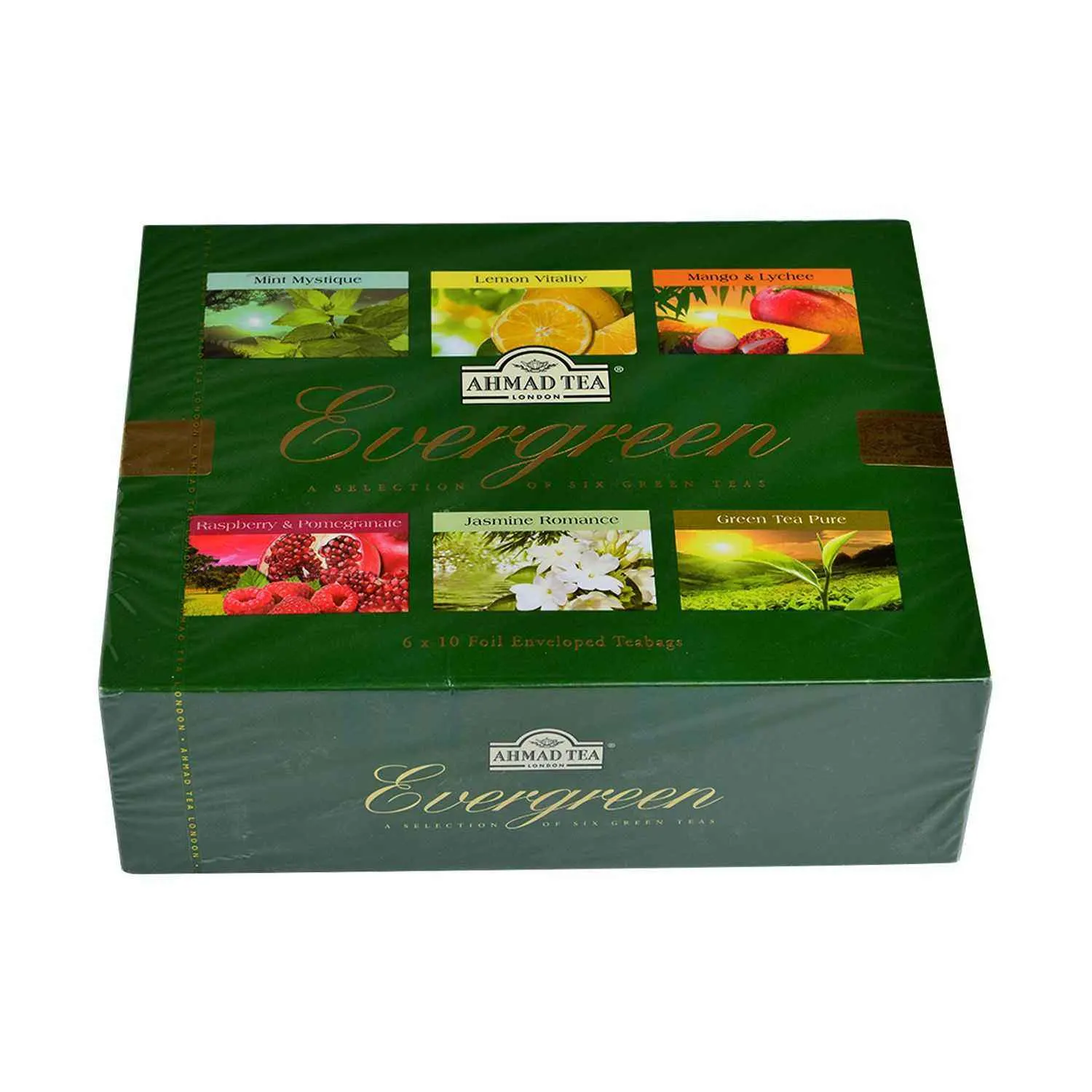 Sélection de 6 Thé vert x 60 sachets  Evergreen 115g - AHMAD TEA