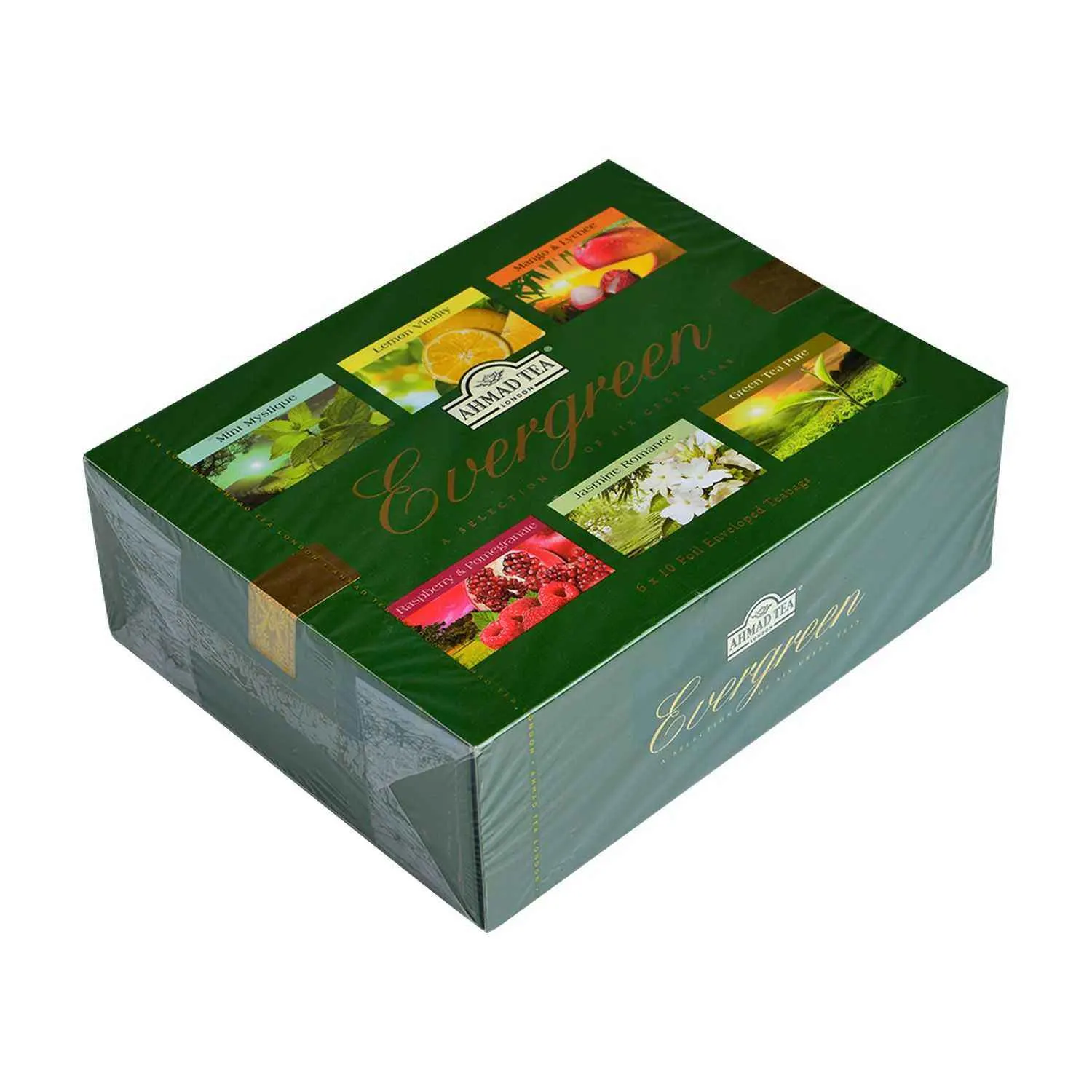 Sélection de 6 Thé vert x 60 sachets  Evergreen 115g - AHMAD TEA - vue 2