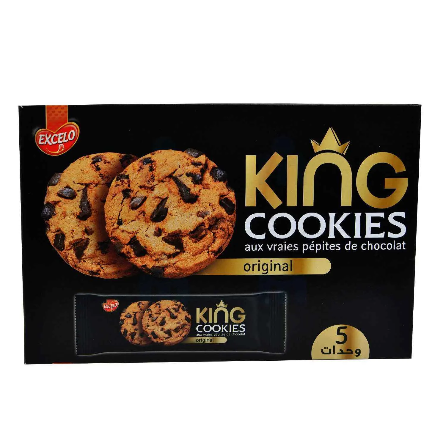 Cookies aux pépites de chocolat original King 5 unités x52g - EXCELO