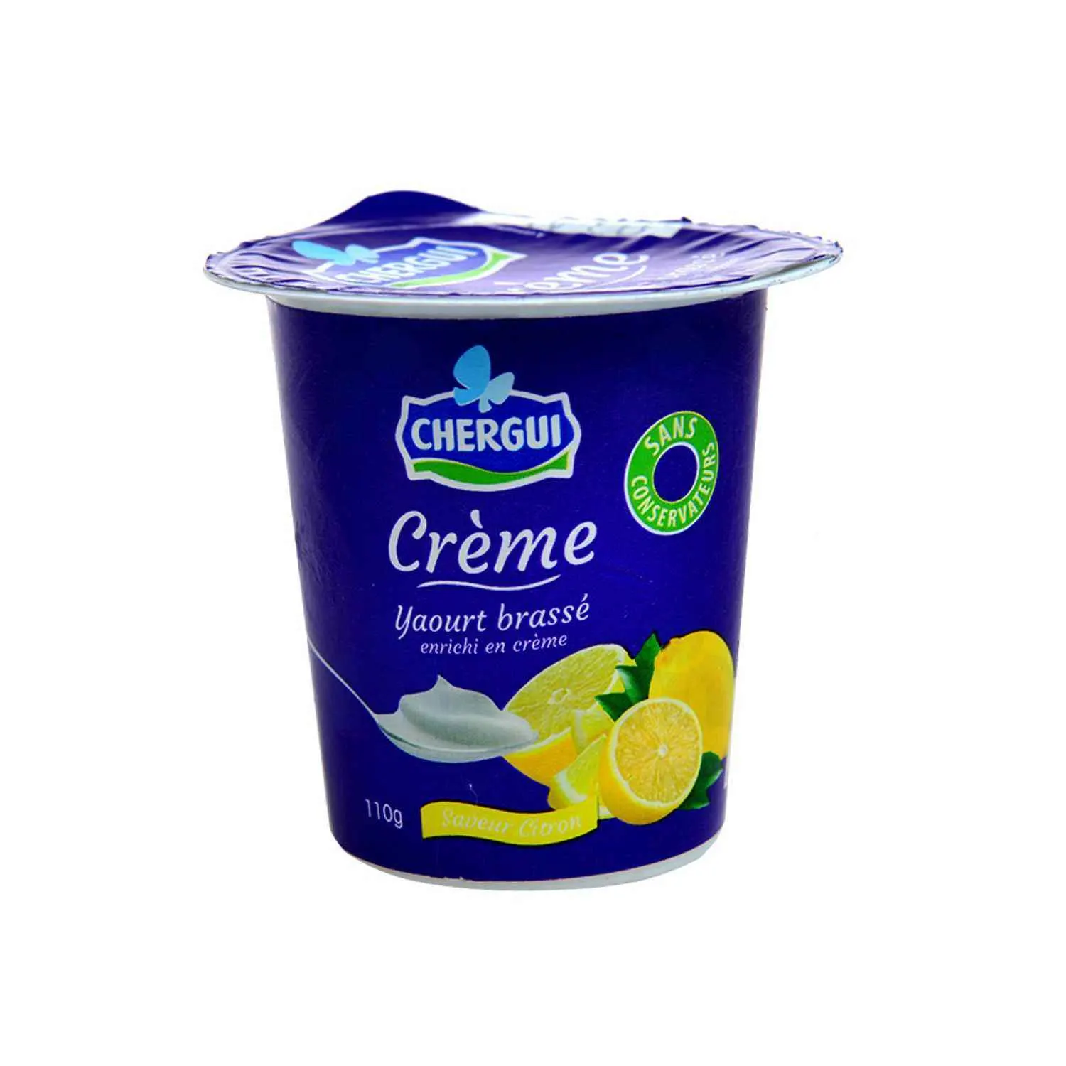 Yaourt brassé saveur citron Crème 110g - CHERGUI