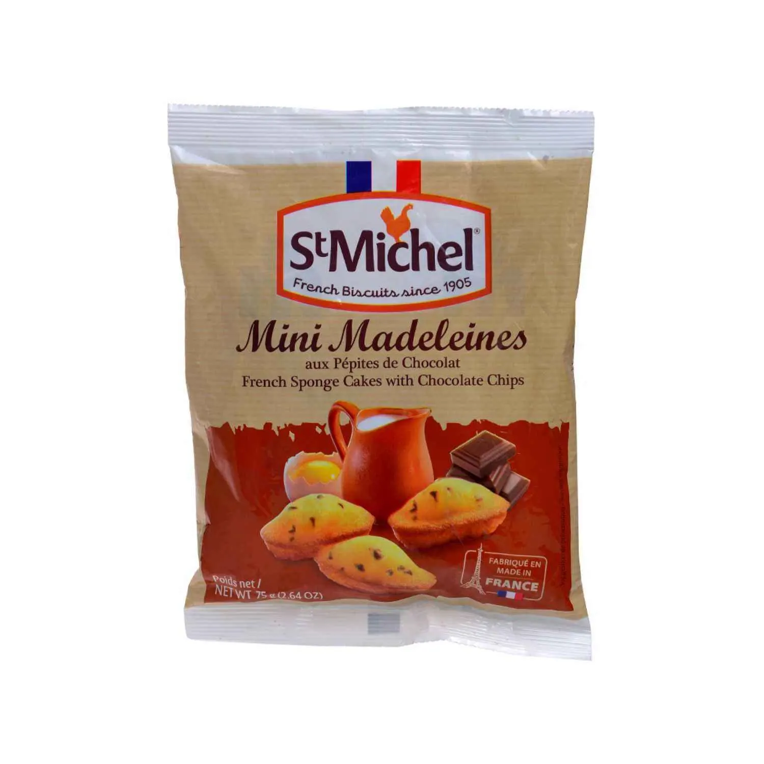 Mini madeleines aux pépites de chocolat 75g - ST MICHEL