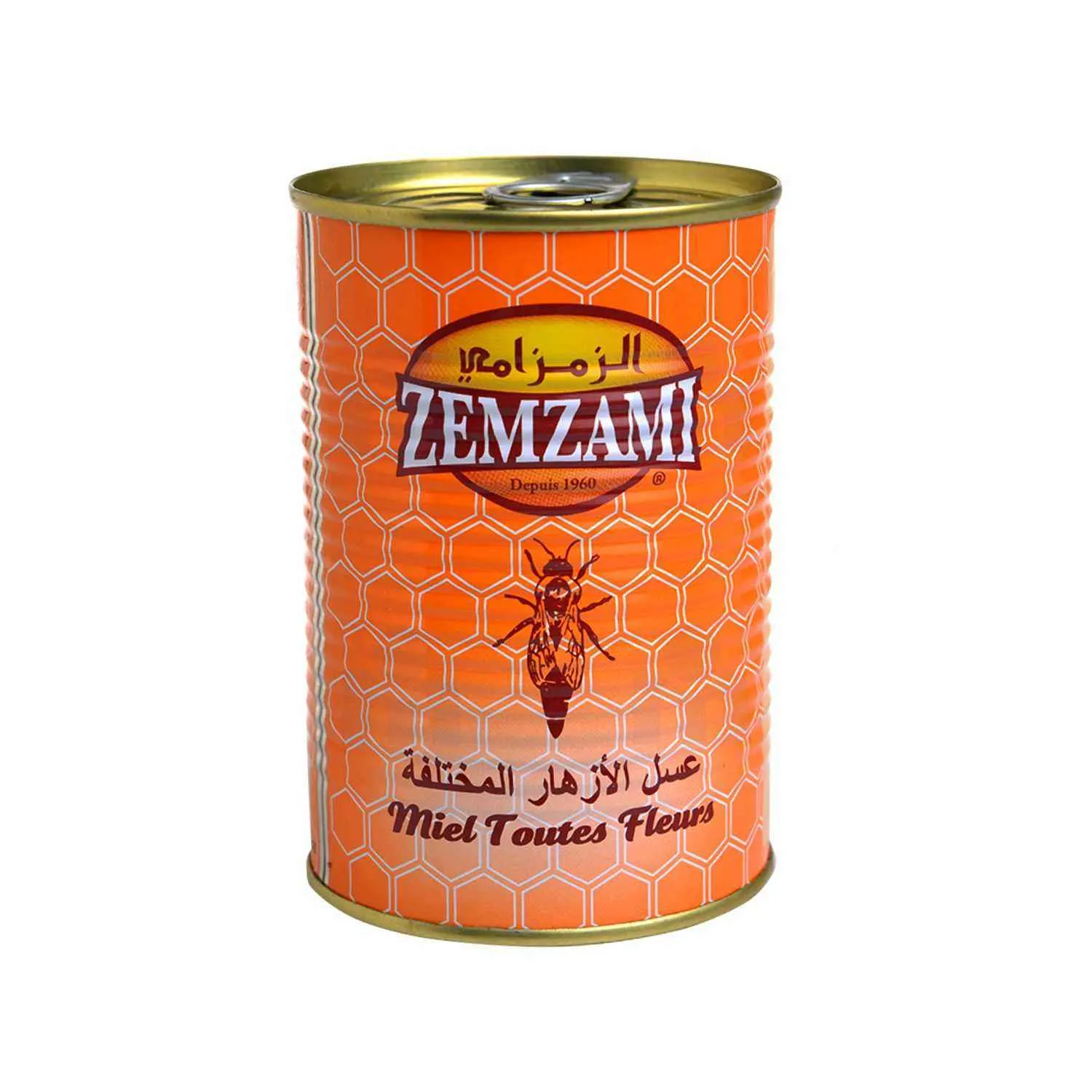 Miel toutes fleurs bocal métal 450g - ZEMZAMI