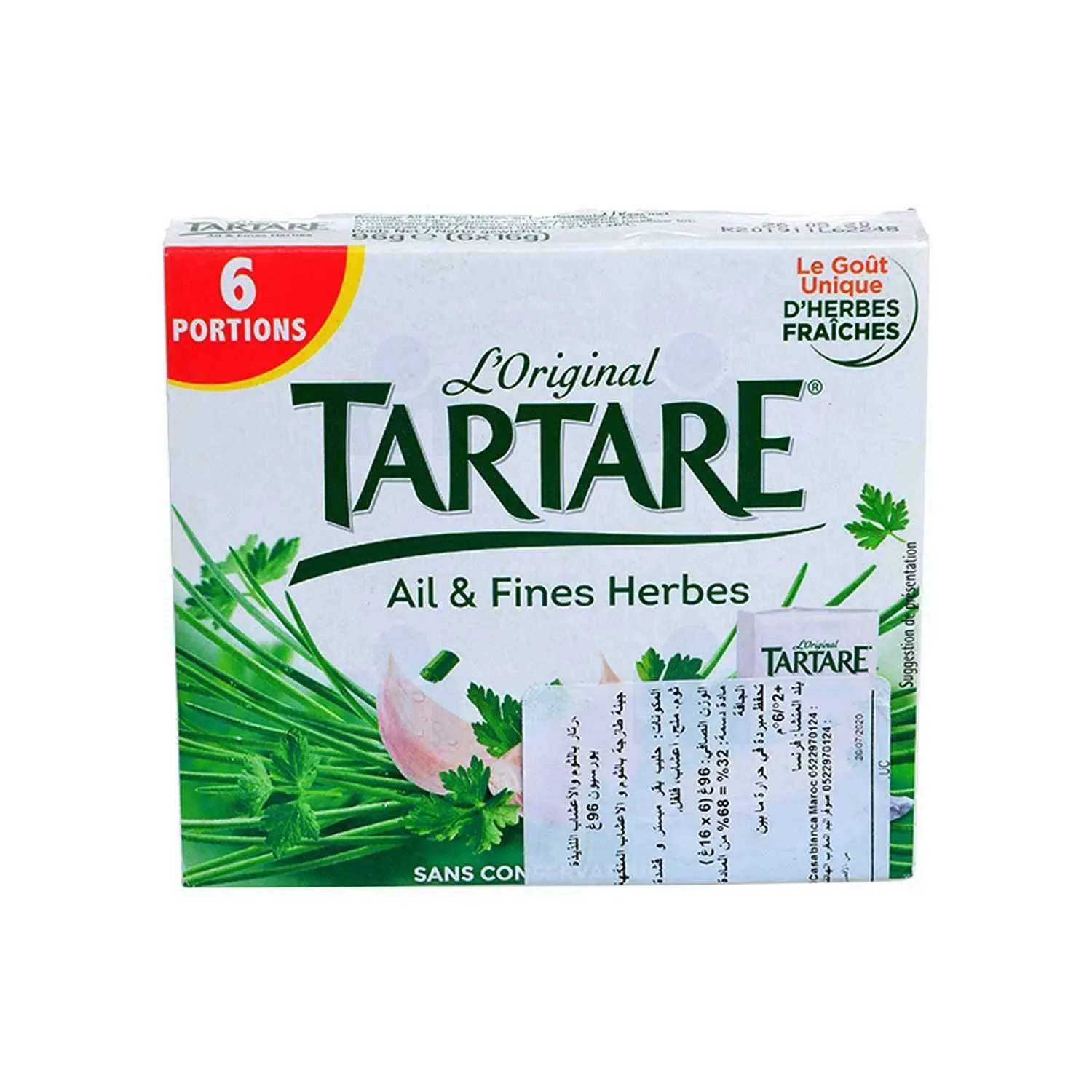 Fromage ail et fines herbes 6x16g - TARTARE