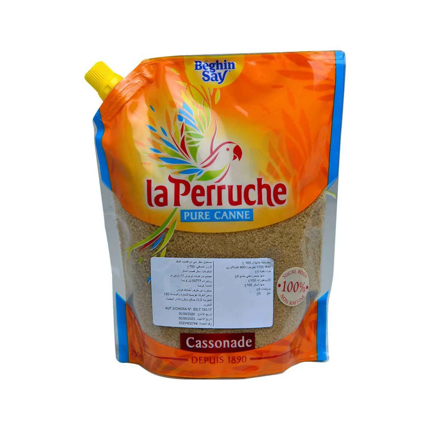 Cassonade sucre roux pure canne La perruche 750g - BEGHIN SAY