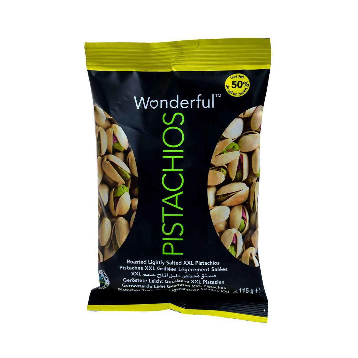 Pistaches XXL grillées légèrement salées 115g - WONDERFUL