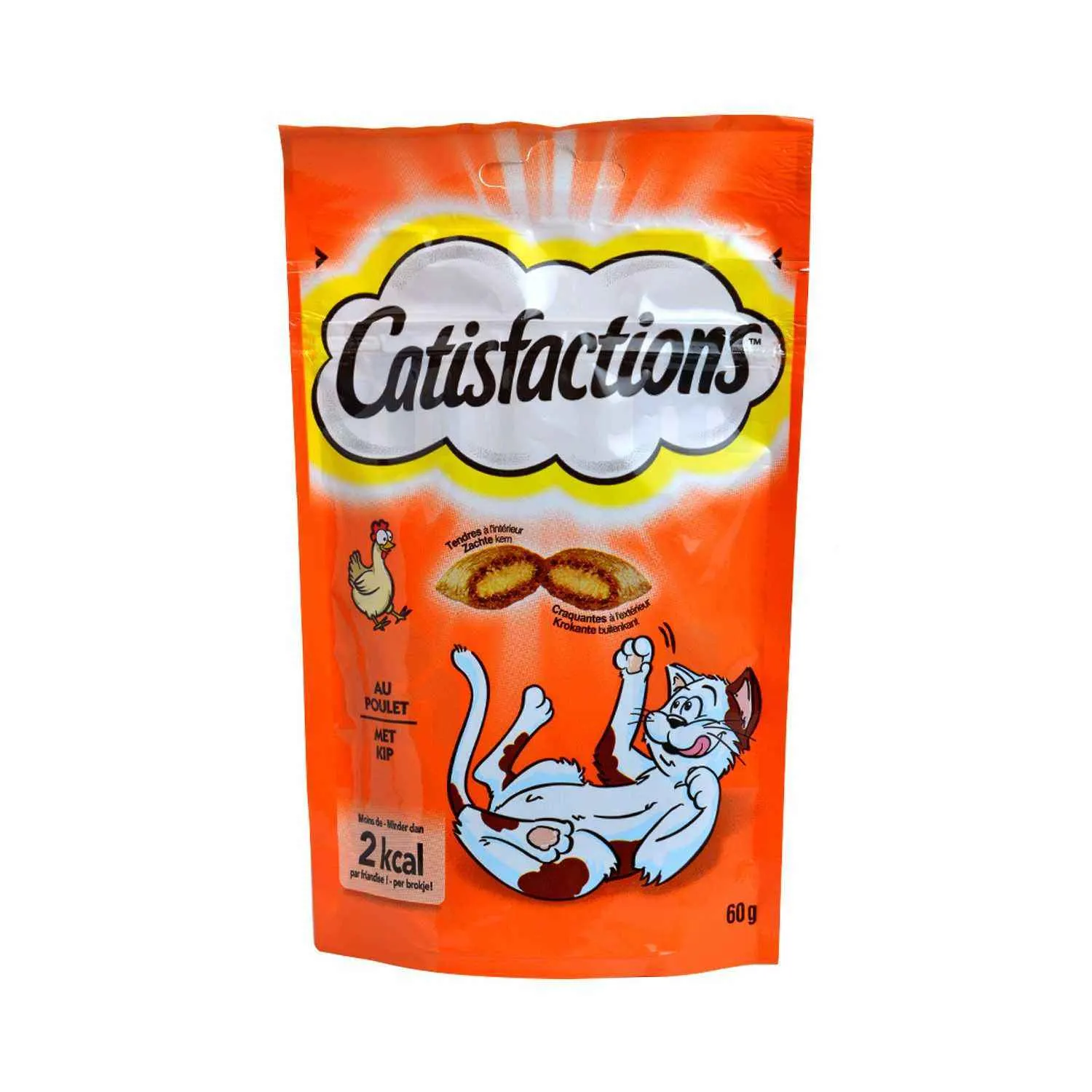 Friandises pour chat au poulet 60g - CATISFACTIONS