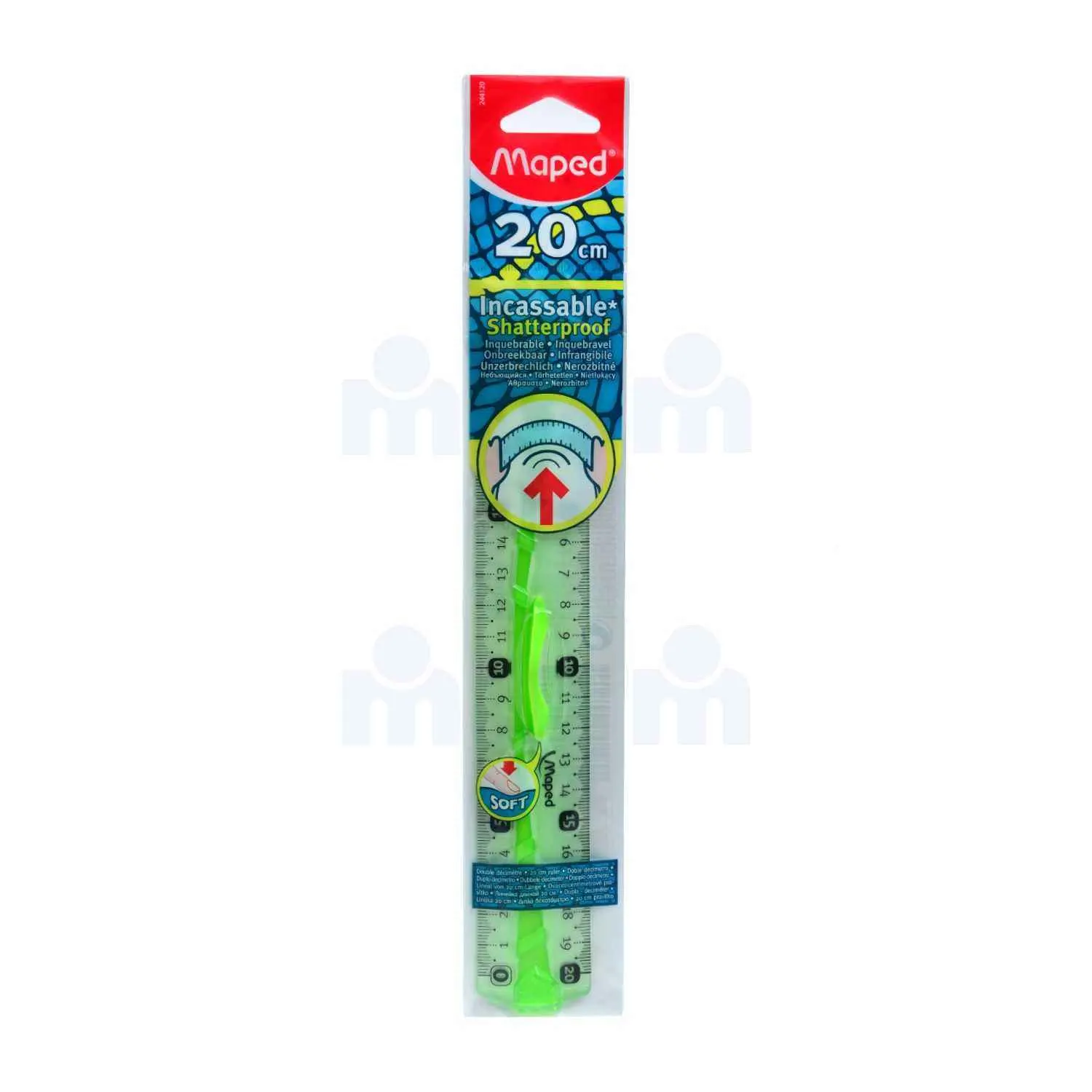 Règle double-décimètre flexible incassable 20cm - MAPED