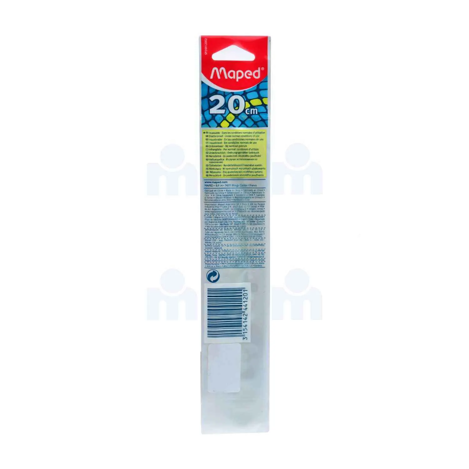 Règle double-décimètre flexible incassable 20cm - MAPED - vue 2