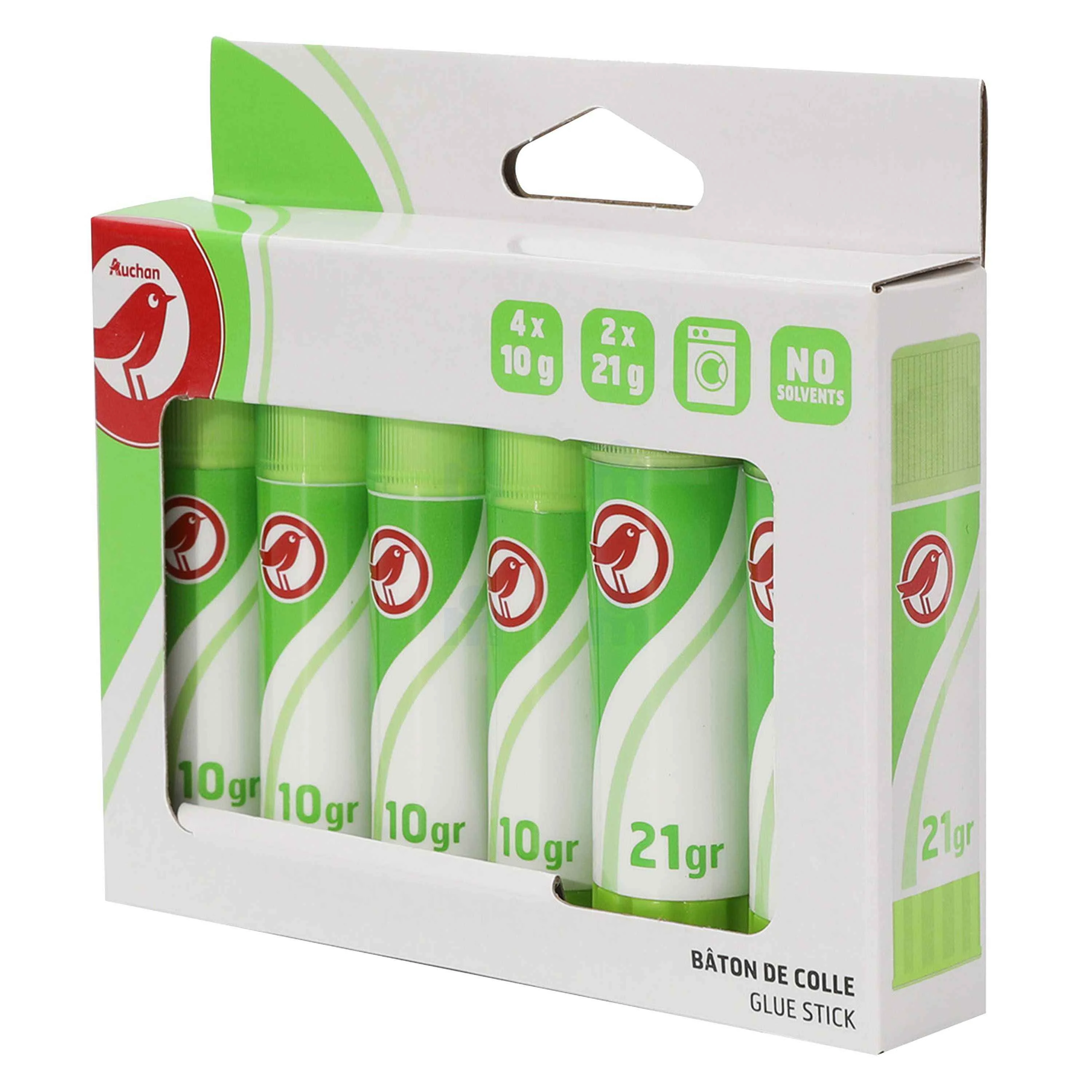 Bâtons de colle 4x10g + bâtons de colle 2x21g - AUCHAN - vue 2