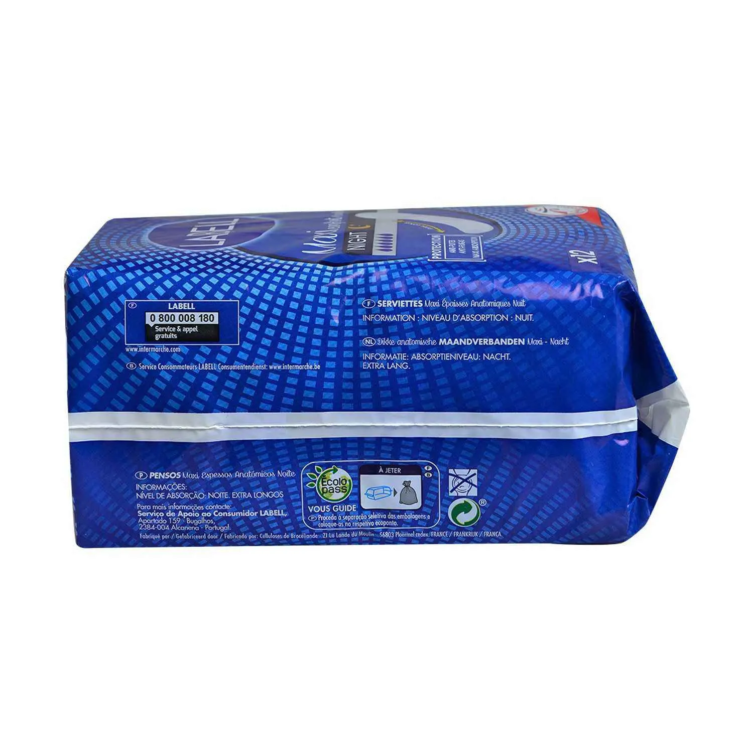 Intermarché - Serviettes hygiéniques maxi confort night extra long x12 - LABELL - vue 3
