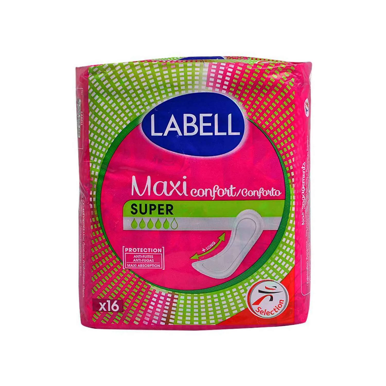 Intermarché - Serviettes hygiéniques maxi confort super + long x16 - LABELL
