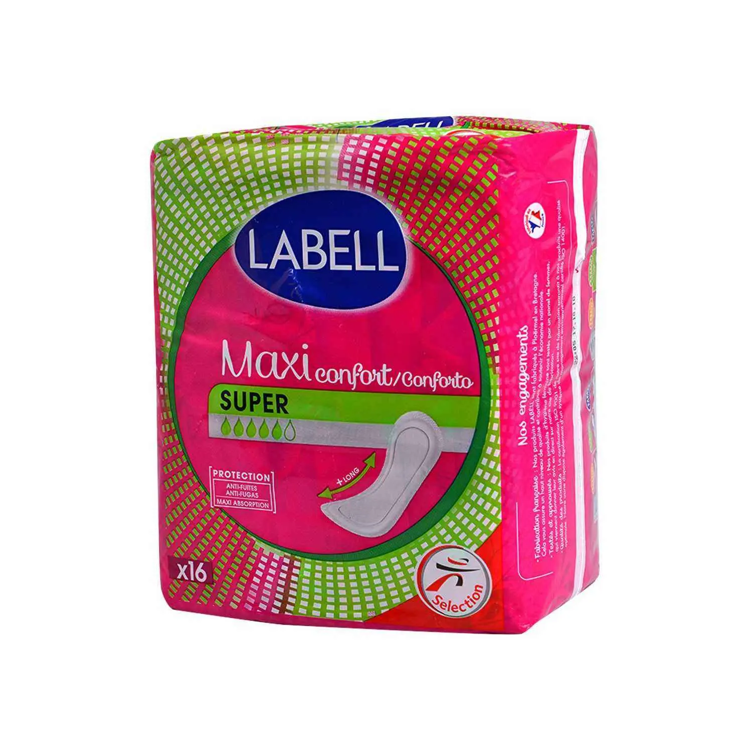 Intermarché - Serviettes hygiéniques maxi confort super + long x16 - LABELL - vue 2