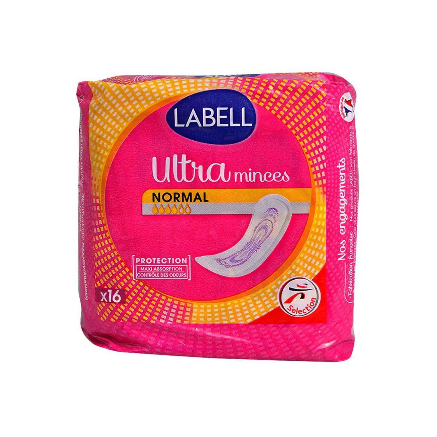 Intermarché - Serviettes hygiéniques ultra minces normal x16 - LABELL