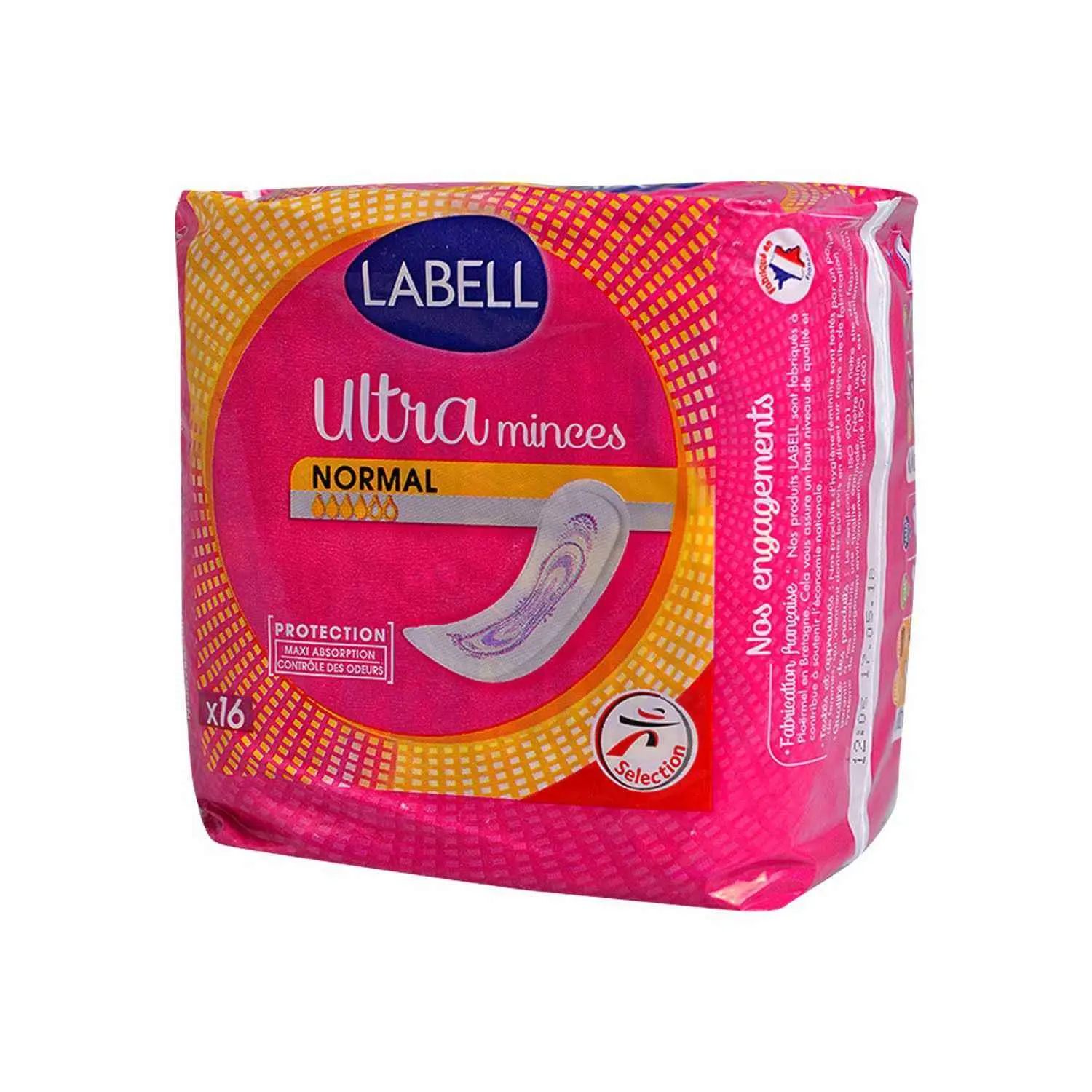 Intermarché - Serviettes hygiéniques ultra minces normal x16 - LABELL - vue 2