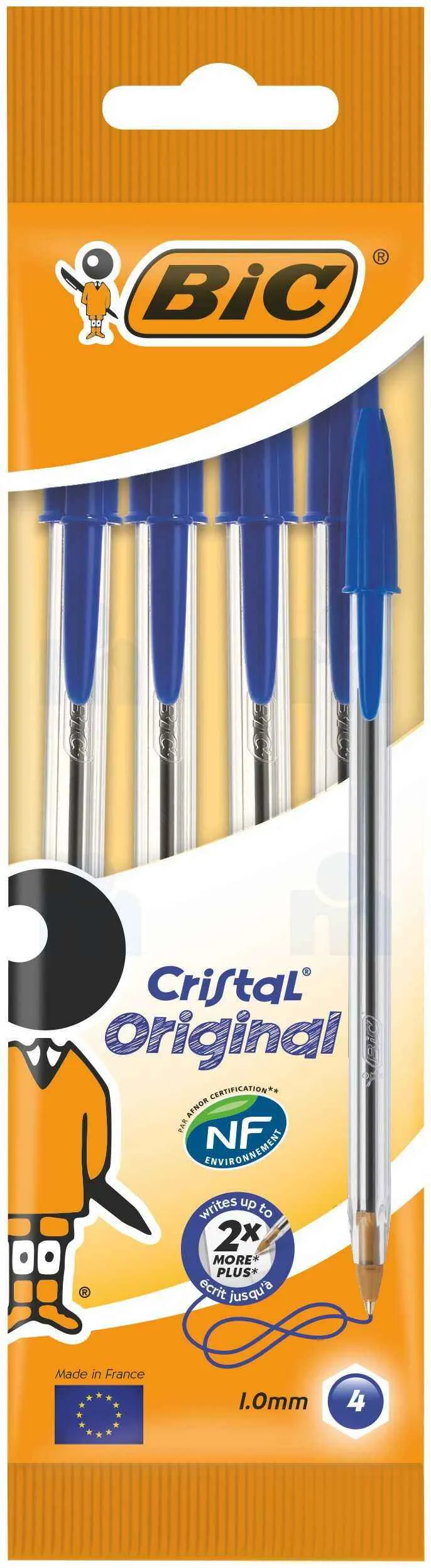 Stylo à bille Cristal bleu 1,0mm medium - BIC