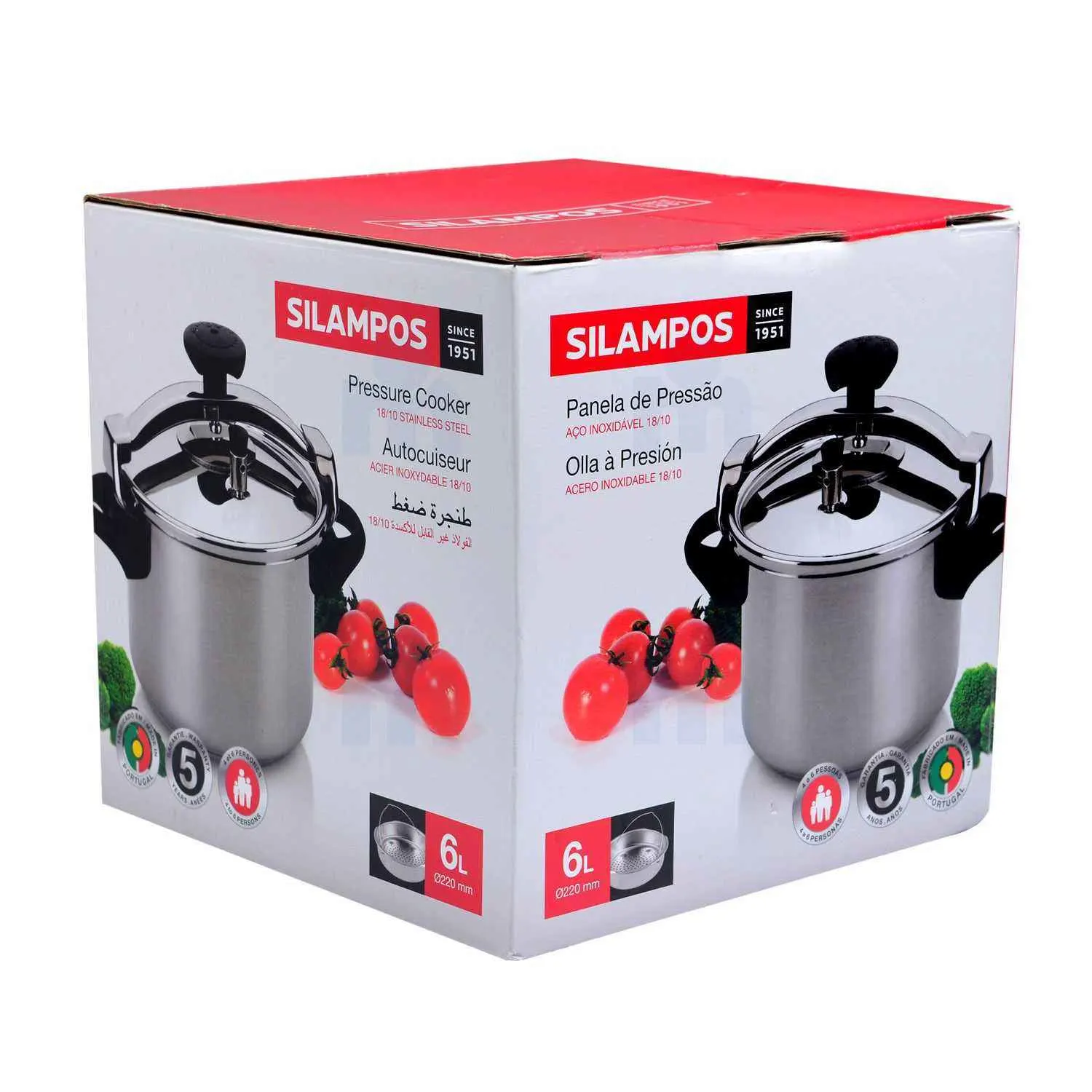 Cocotte autocuiseur avec panier inox 6L - SILAMPOS - vue 2