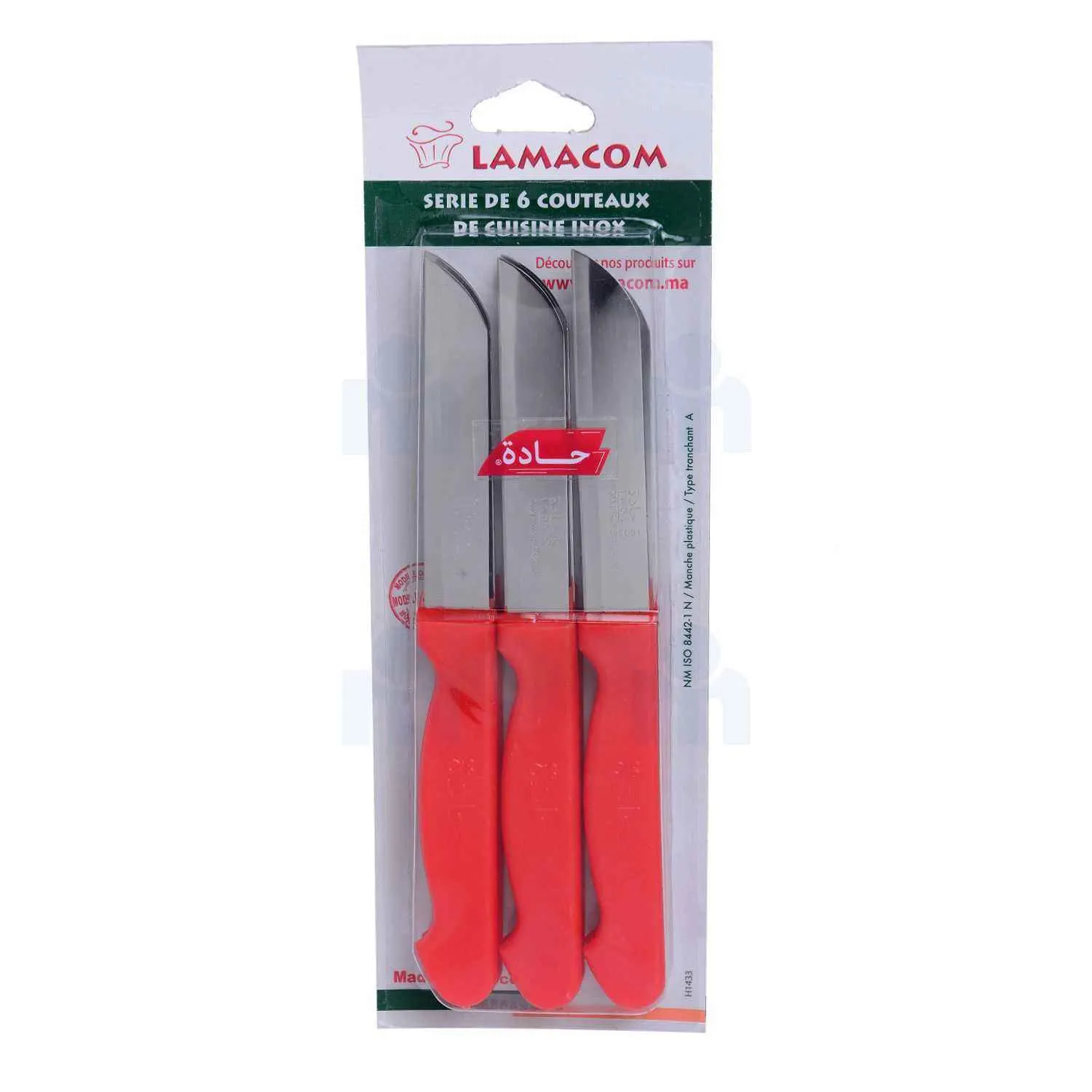 6 couteaux de cuisine en inox 1002/B6 - LAMACOM