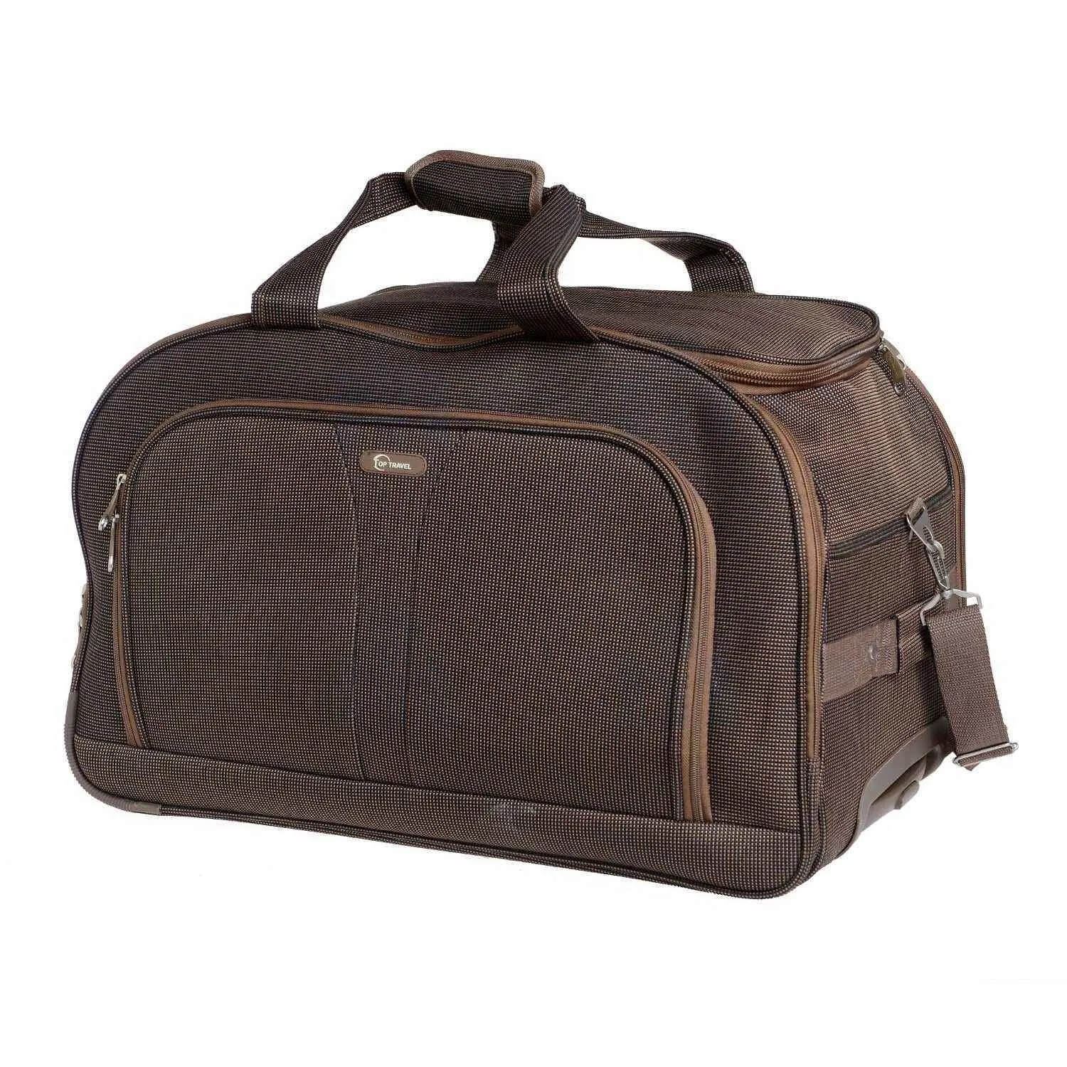 Sac de voyage à roulettes 18B050-2 beige 60cm - TOP TRAVEL - vue 3