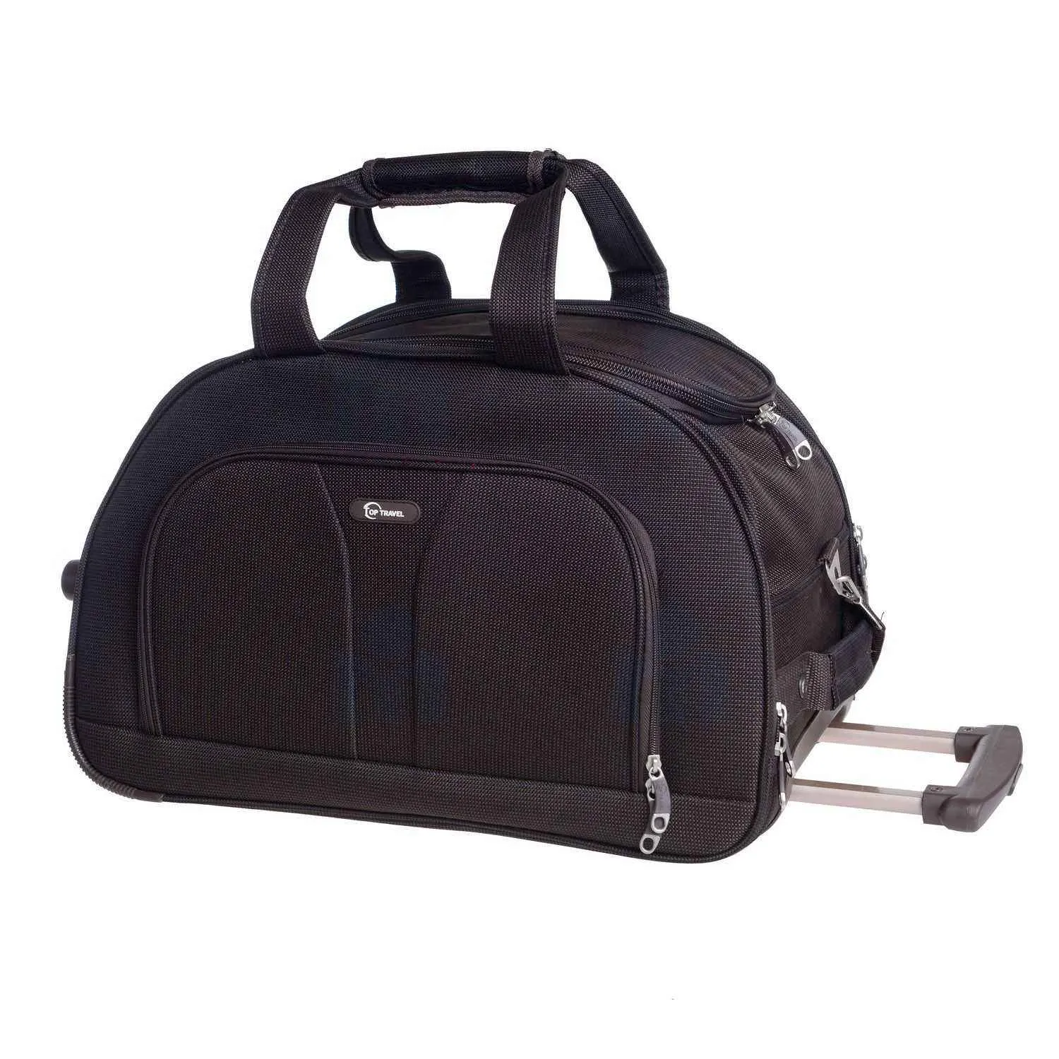 Sac de voyage à roulettes 18B050-4 chocolat 50cm - TOP TRAVEL - vue 3