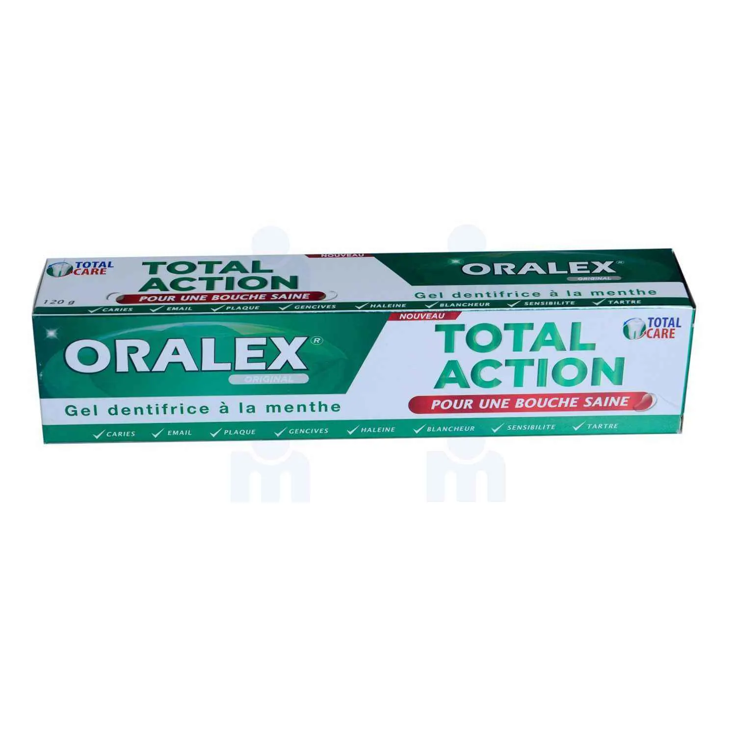 Gel dentifrice à la menthe Total Action 120g - ORALEX