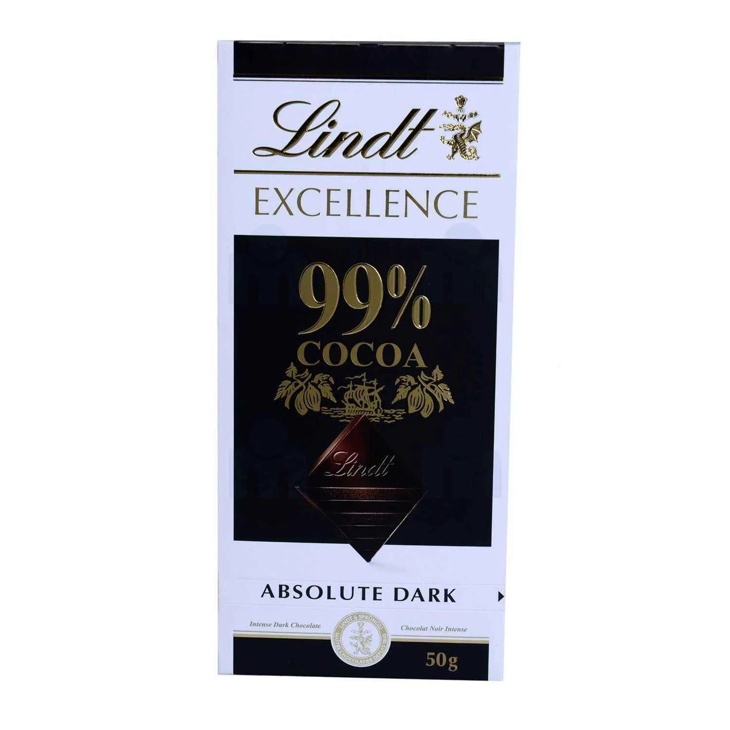Tablette de chocolat noir 99% de cacao Excellence 50g - LINDT
