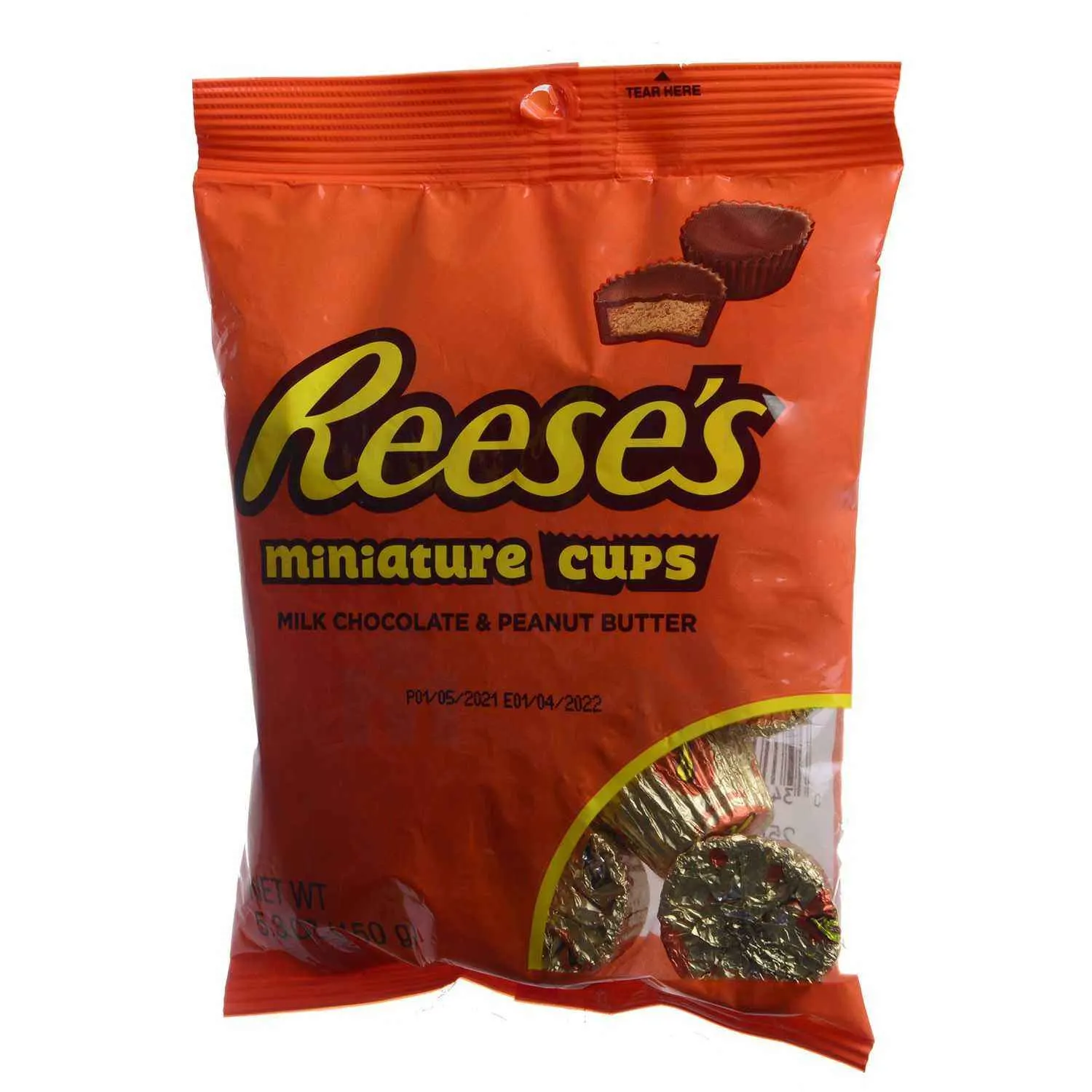 Sachet de mini chocolats au lait fourrés au beurre d'arrachide 150g - REESE'S