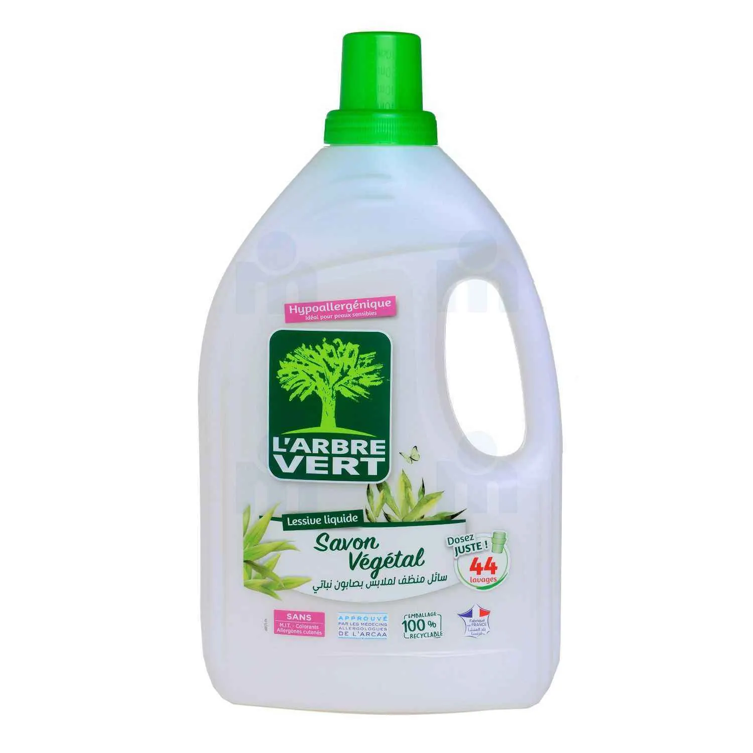 Lessive liquide savon végétale 2 L - L'ARBRE VERT