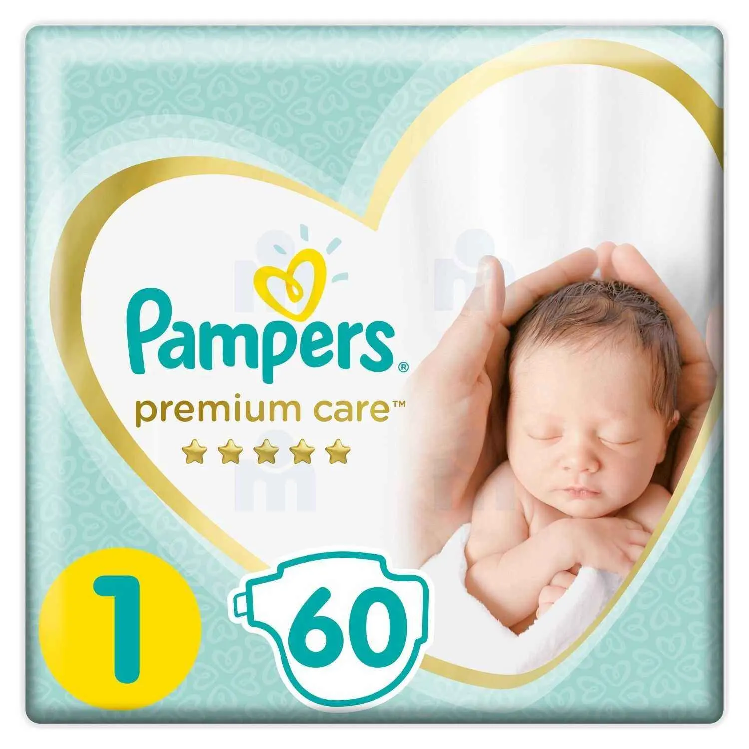 Couches Bébé Premium care Taille 1 nouveau-né x60 unités - PAMPERS