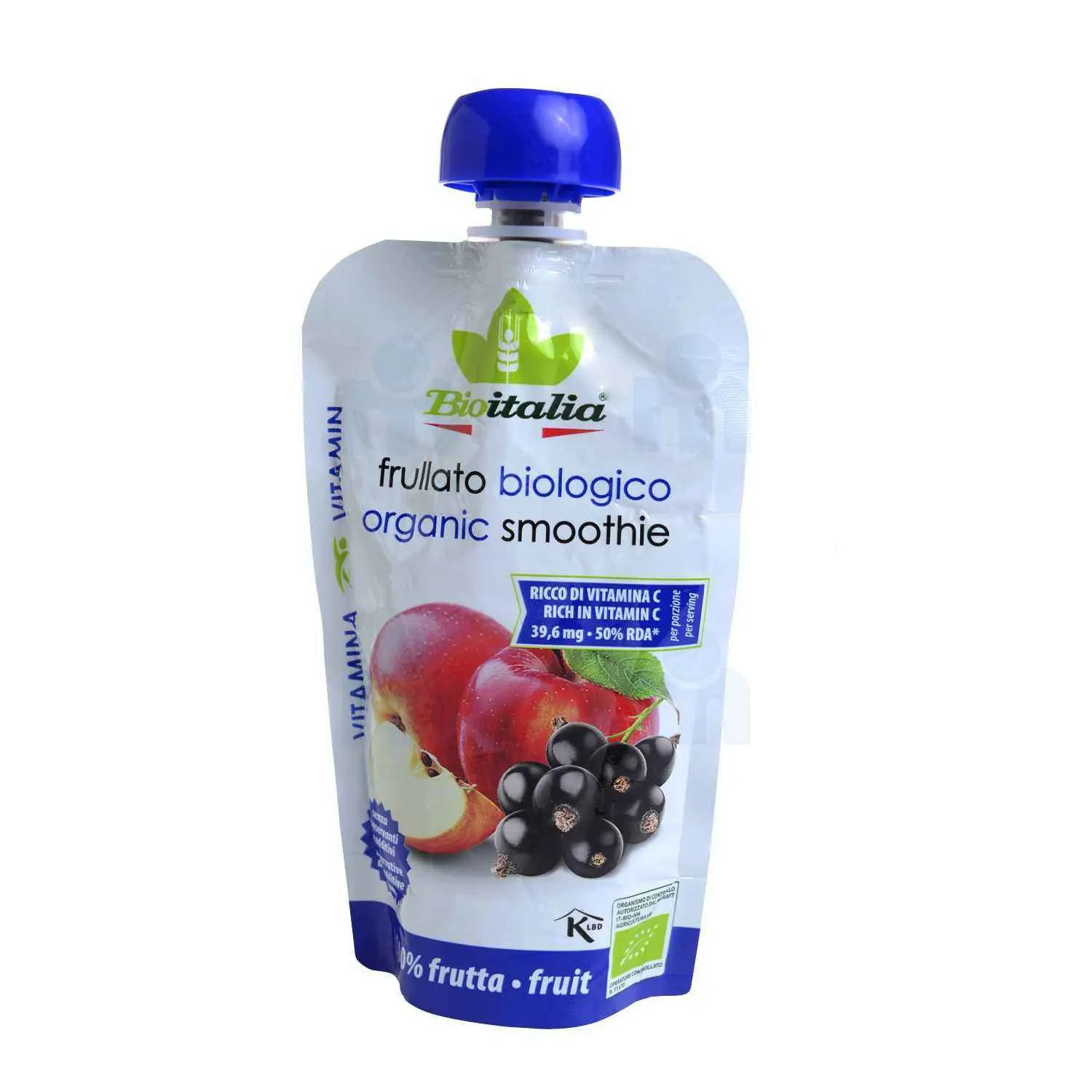 Smoothie pomme et cassis bio 120g sans sucres ajoutés - BIOITALIA