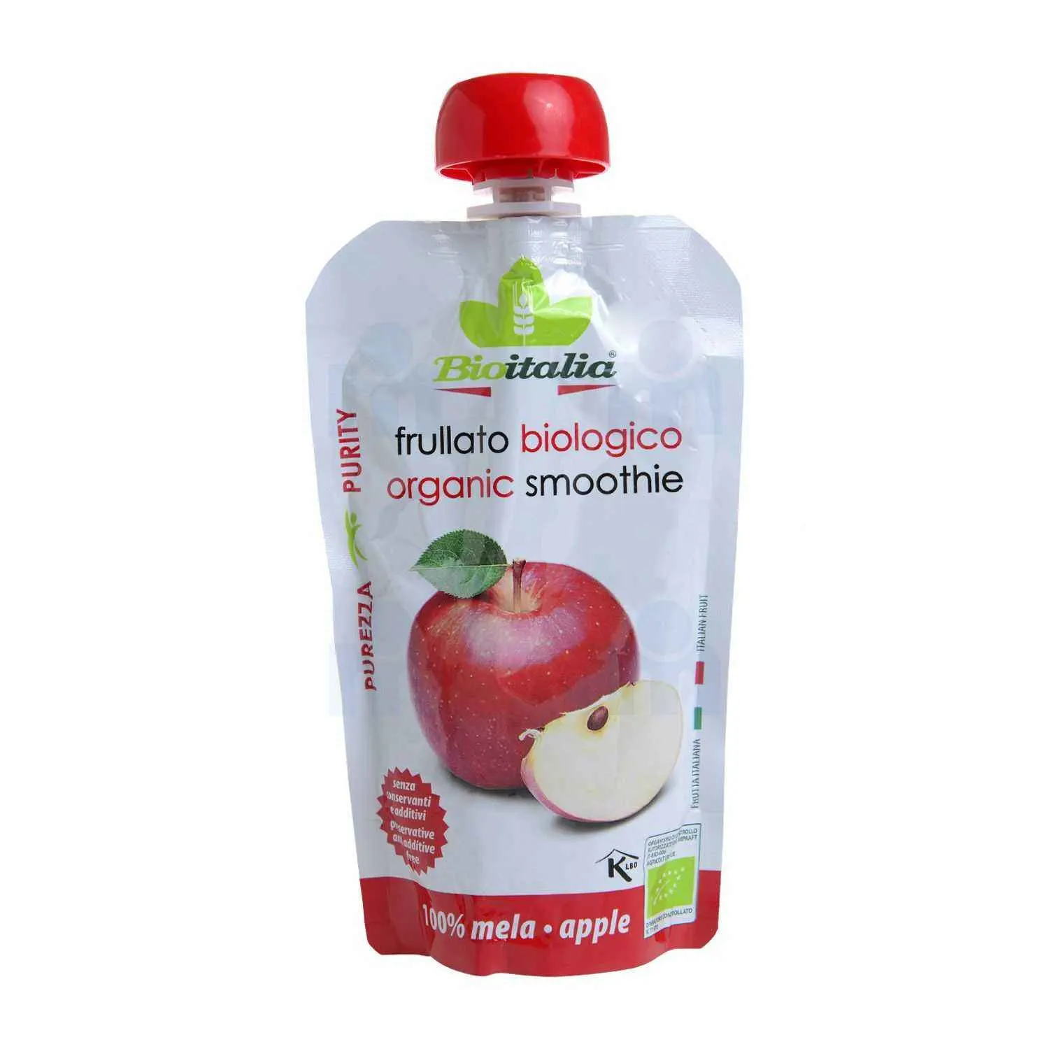 Smoothie pomme bio 120g  sans sucres ajoutés - BIOITALIA