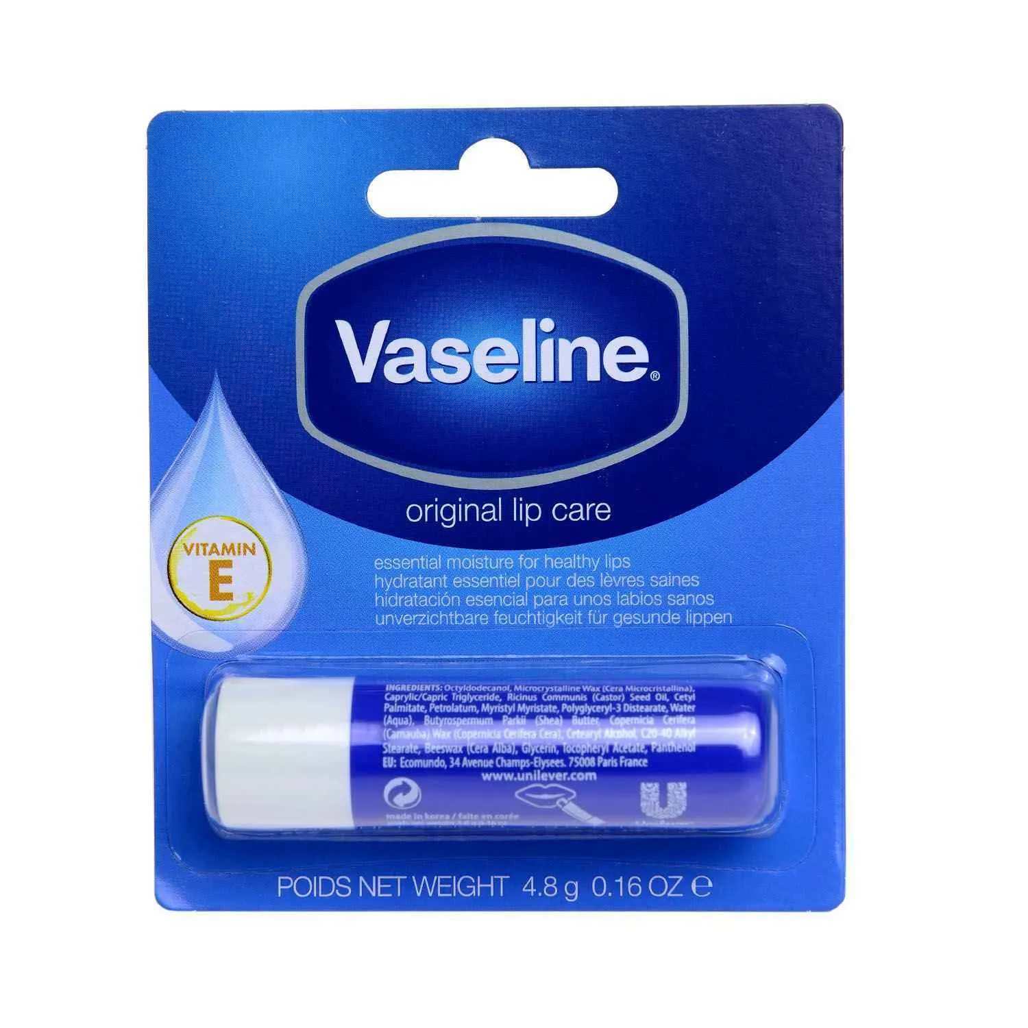 Stick baume à lèvres original lip care 4,8g - VASELINE