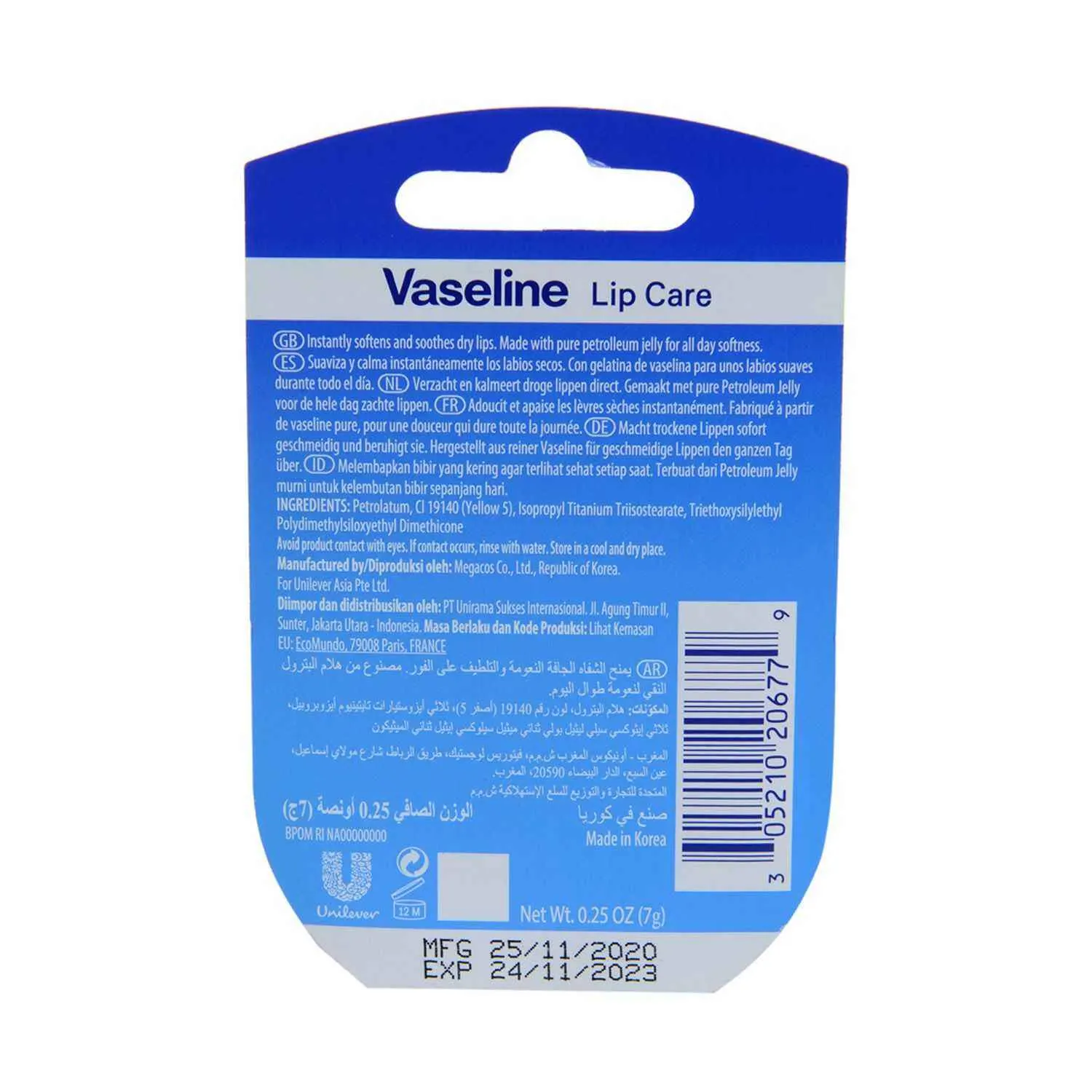 Mini baume à lèvres original 7g - VASELINE - vue 2